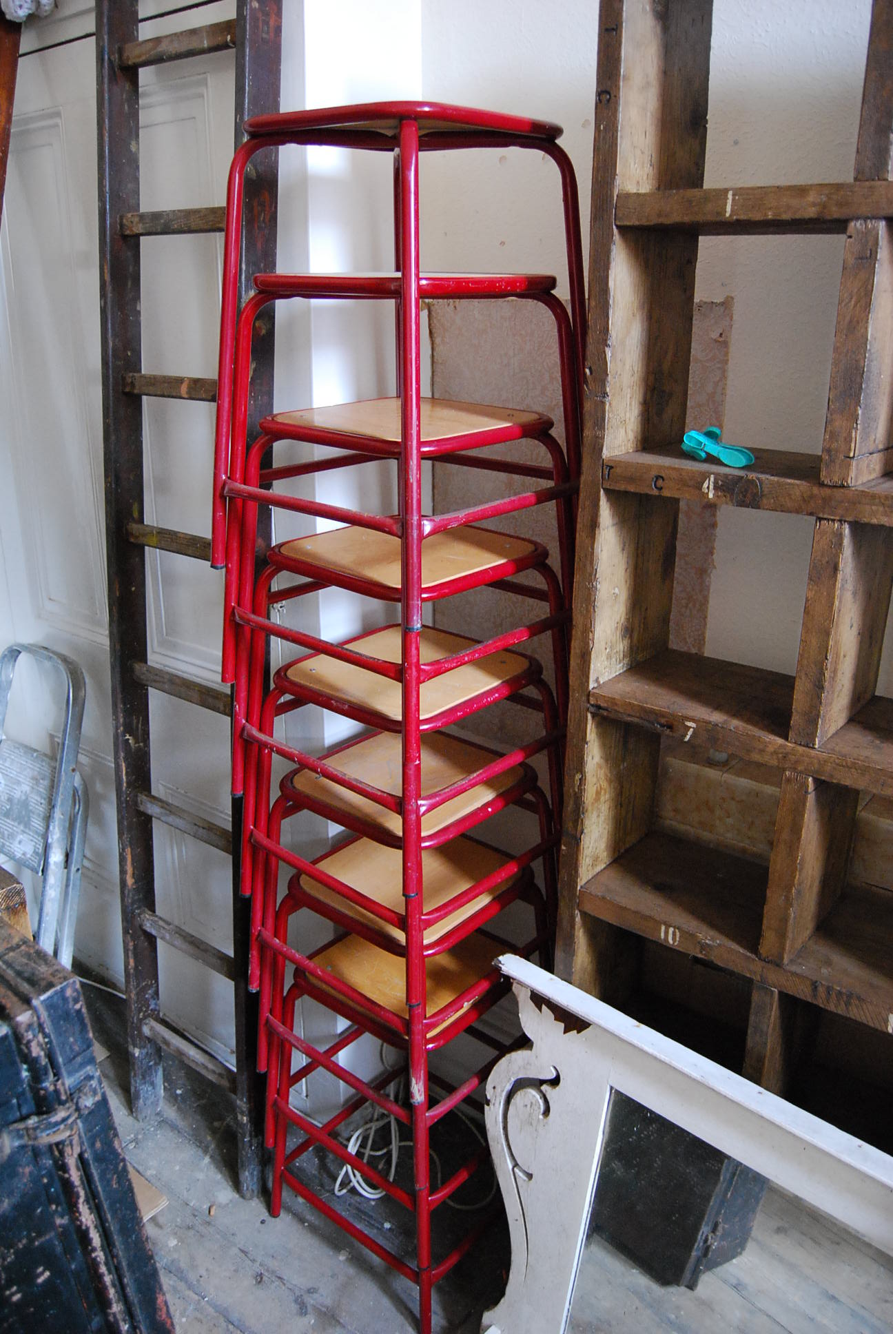 cafe stools French stacking gplanera.JPG