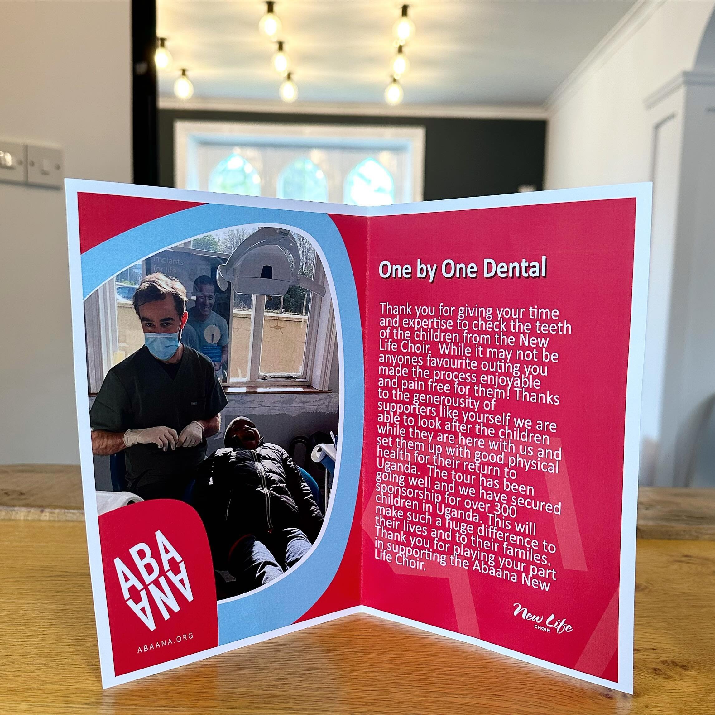 It was all our pleasure! 
We loved having the @abaanaministries New Life Choir 🎶 @onebyonedental ♾️ to help in whatever way we can 🙏 #thankyou so much for the beautiful card 👌👍🏻
.
Have a great bank holiday everyone 🤗