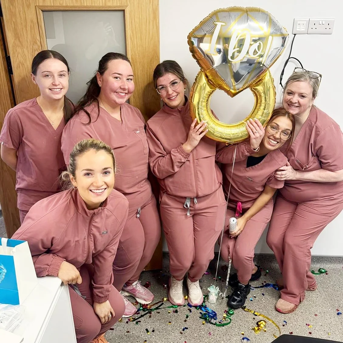 Massive news coming from @onebyonedental ♾️ Stranmillis📍today! 
Our Rebekah is ENGAGED! ✨💍
We&rsquo;re absolutely buzzing with excitement!
She&rsquo;s been creating beautiful smiles every day &mdash; now she&rsquo;s wearing one that is extra sparkl