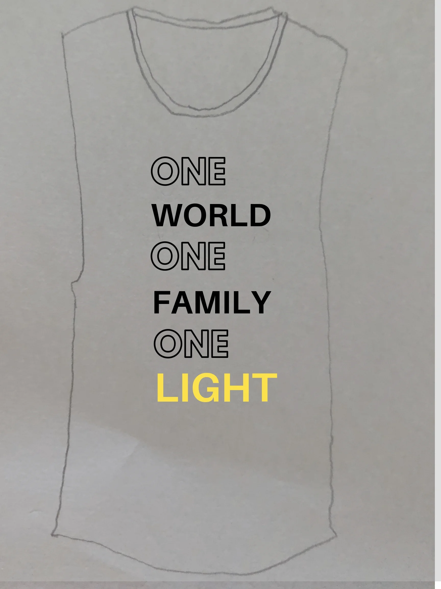 One World, One Family, One Light Muscle Tee 