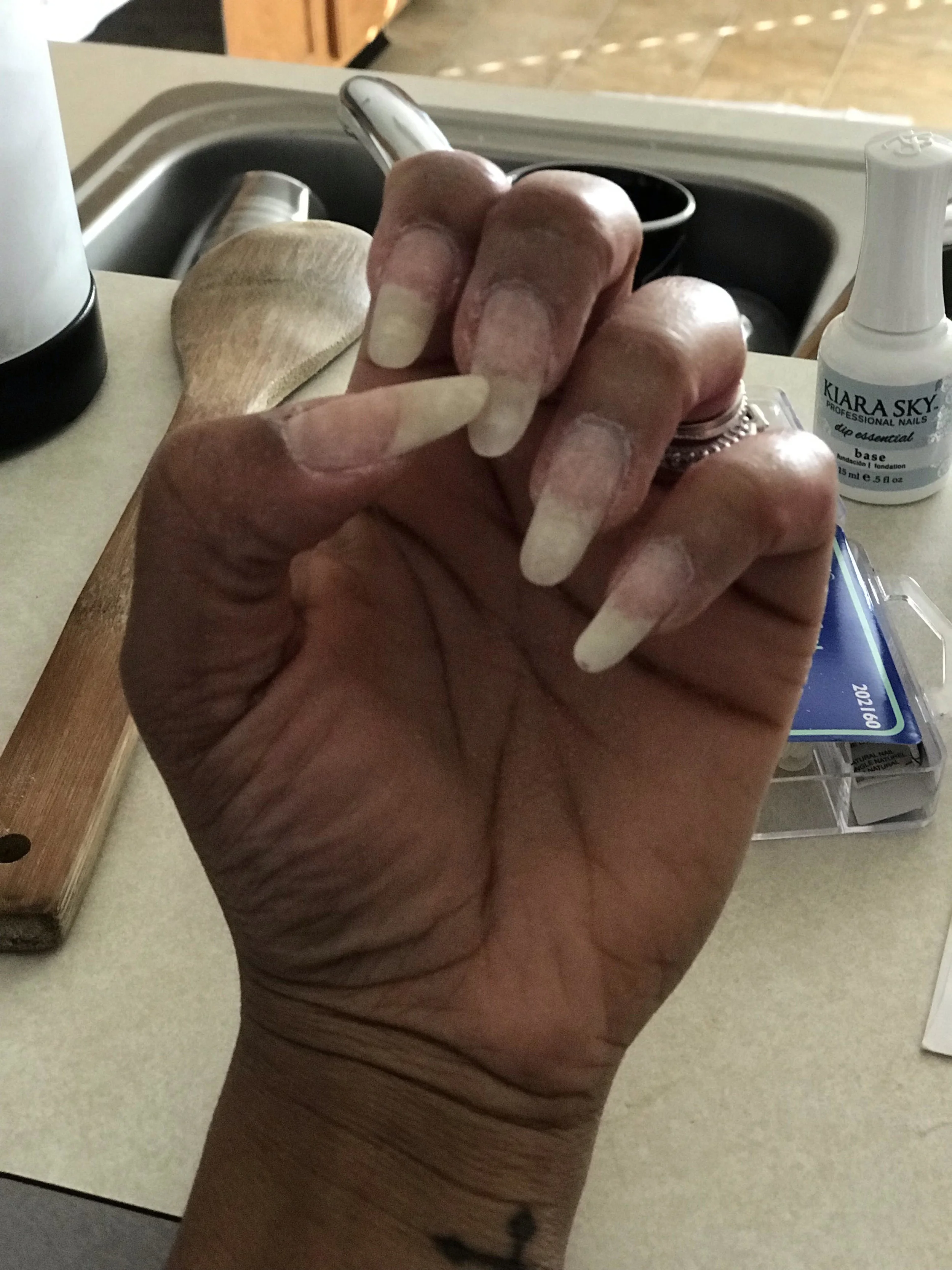 These are my real nails…SNS does wonders to my nails and length.