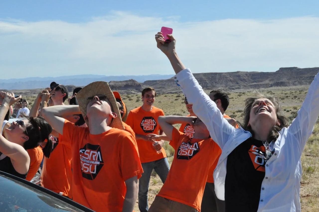 Moments after OSU AIAA's first competition winning launch