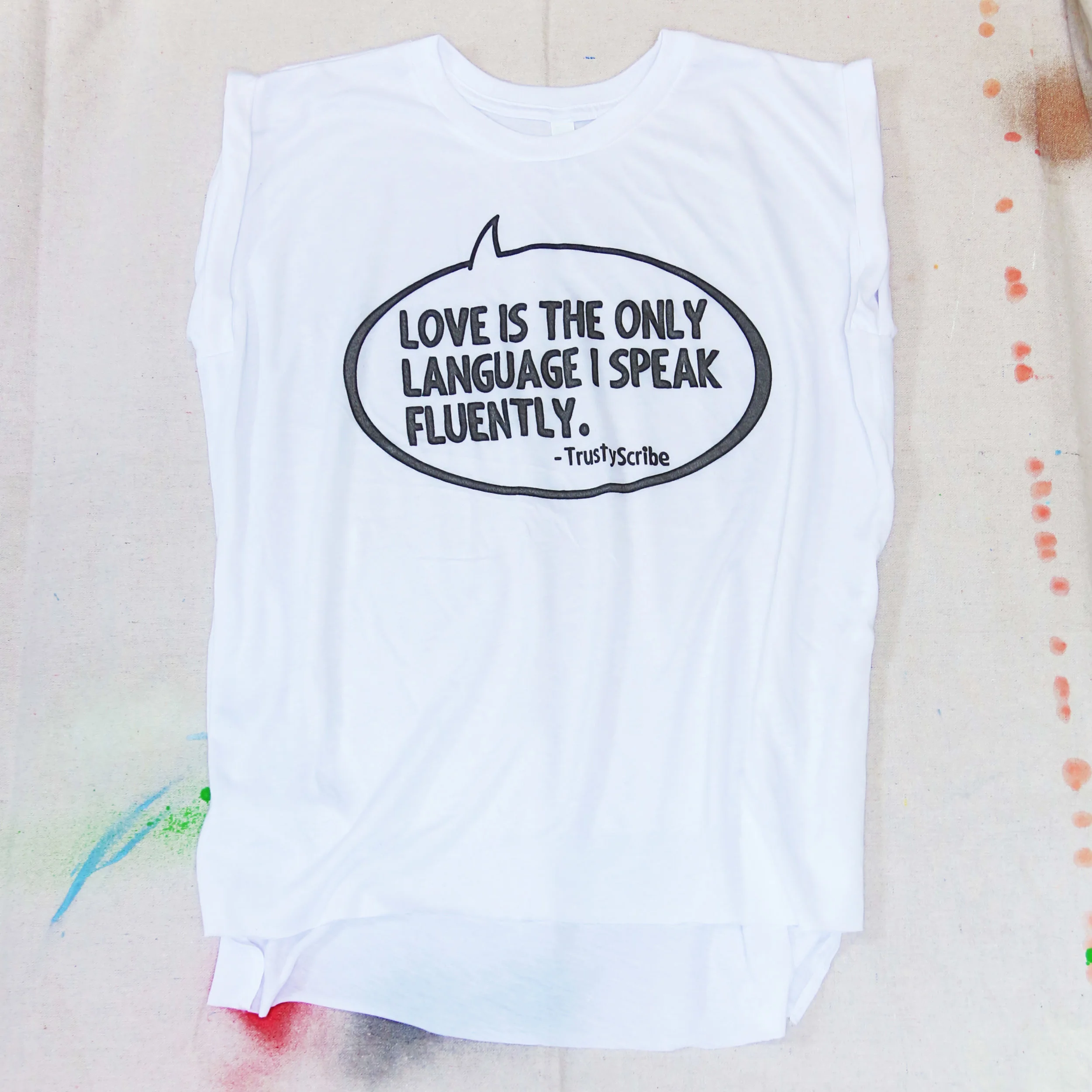 Love Language Womens Muscle Tee White.jpg