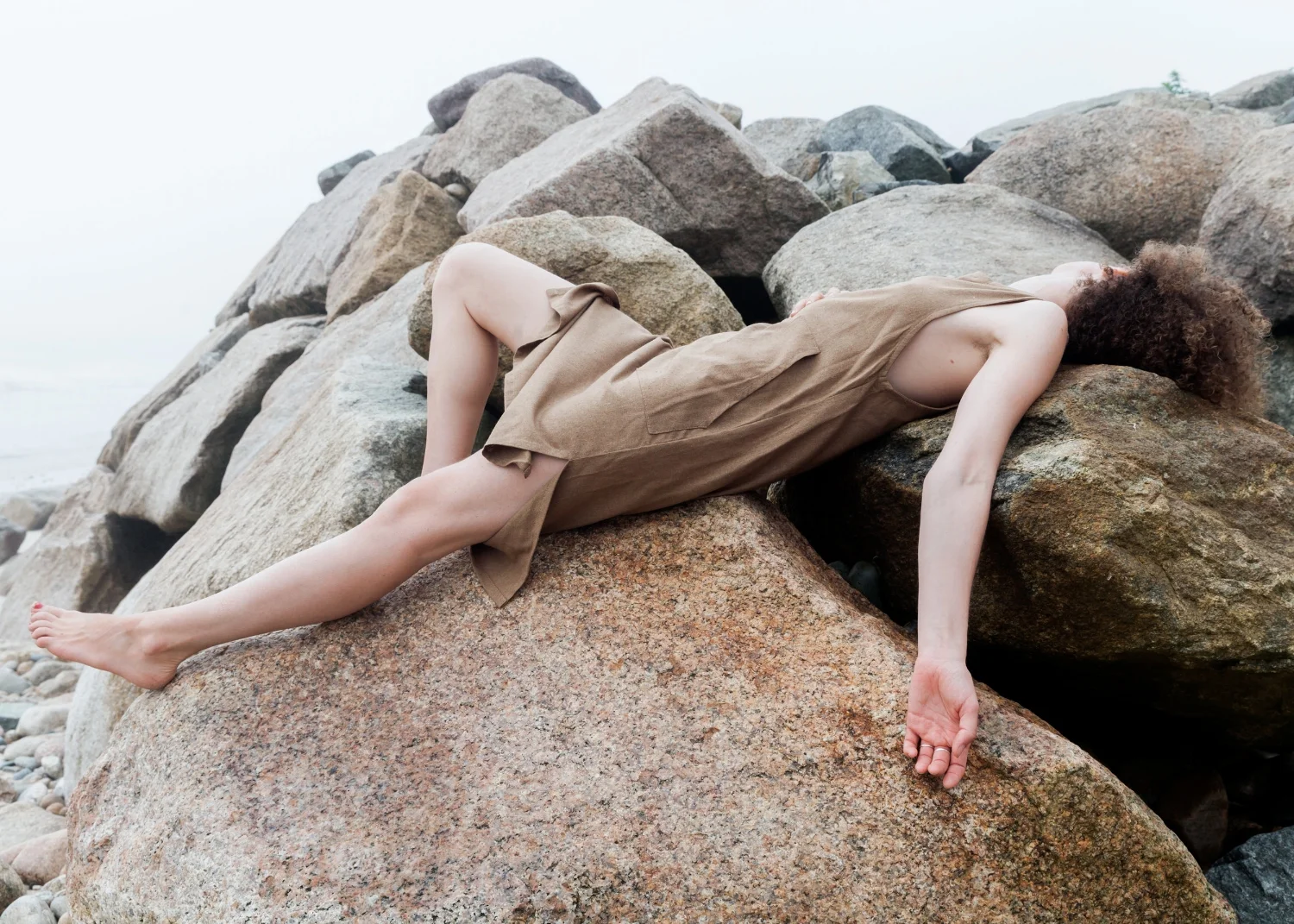 made with quality deadstock materials and ethically sourced textiles in a small production house by emerging designer CONRADO available in Beacon NY and online to shop now for Katrina midi dress
