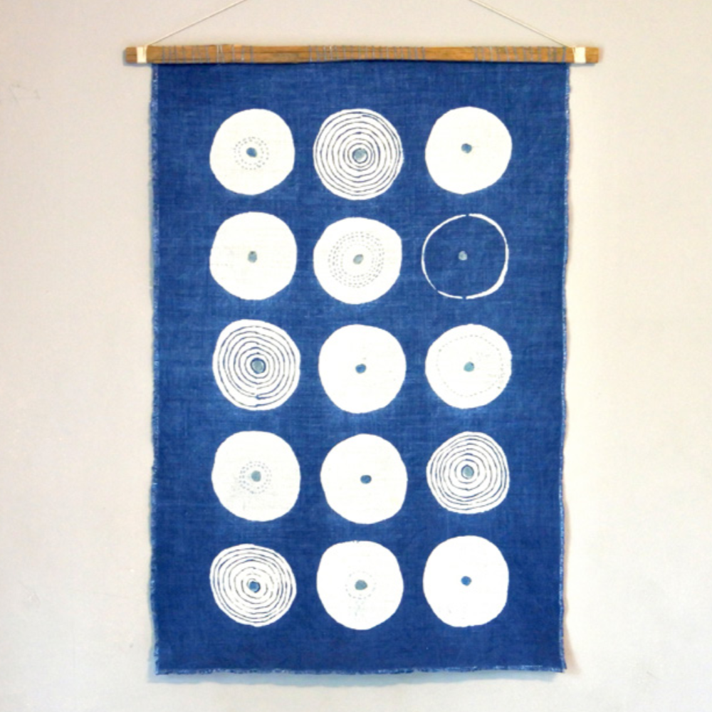 Handmade with naturally fermented indigo, traditional Japanese techniques, by independent designer, available for sale at Wares in Beacon, NY and to shop online now