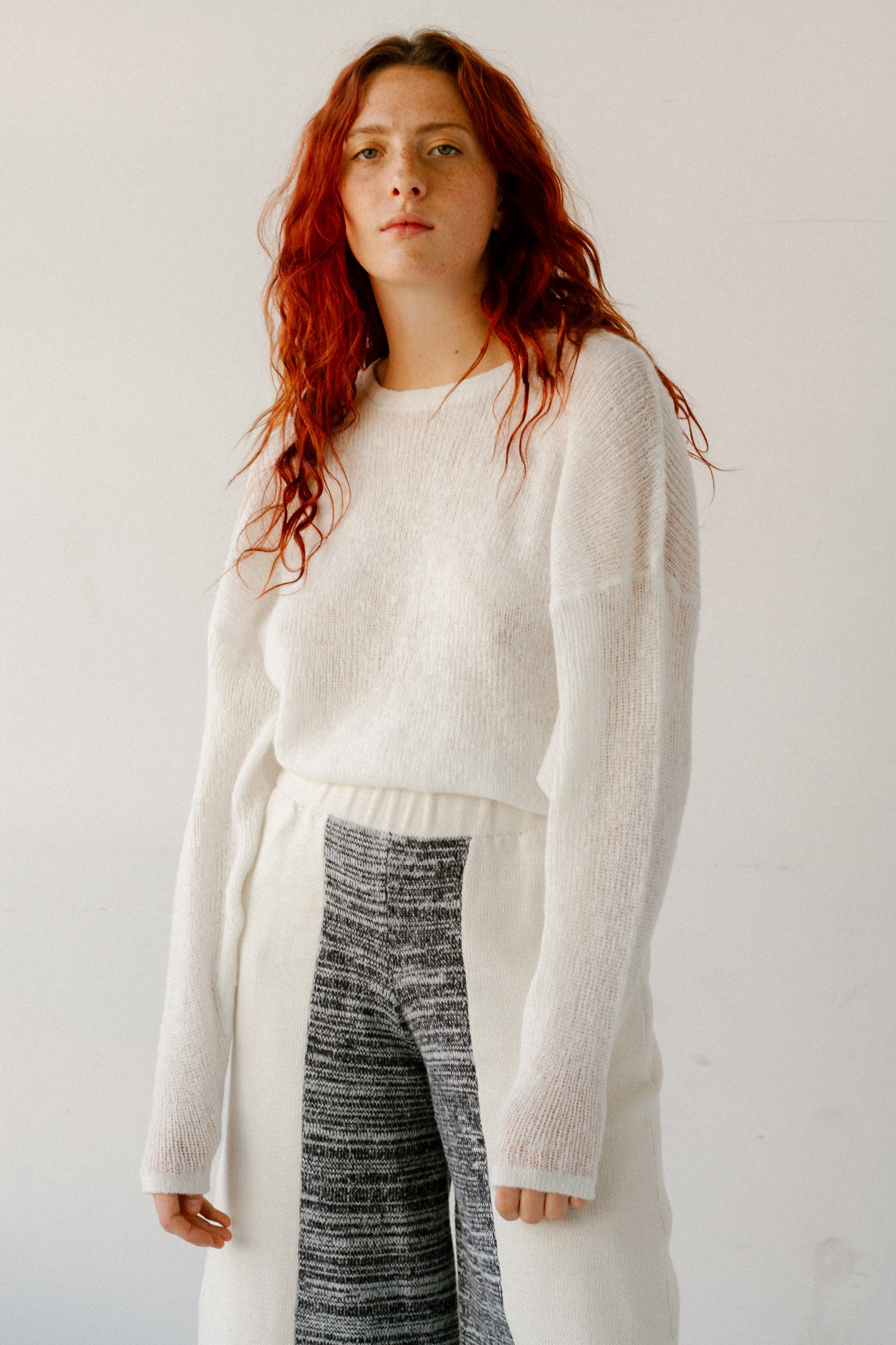 Modern Hankbok based on traditional Korean silhouttes, hand sewn and knit with sustainable materials, made by indpendent designers Hannayujin, available at Wares the shop in Beacon, New York.