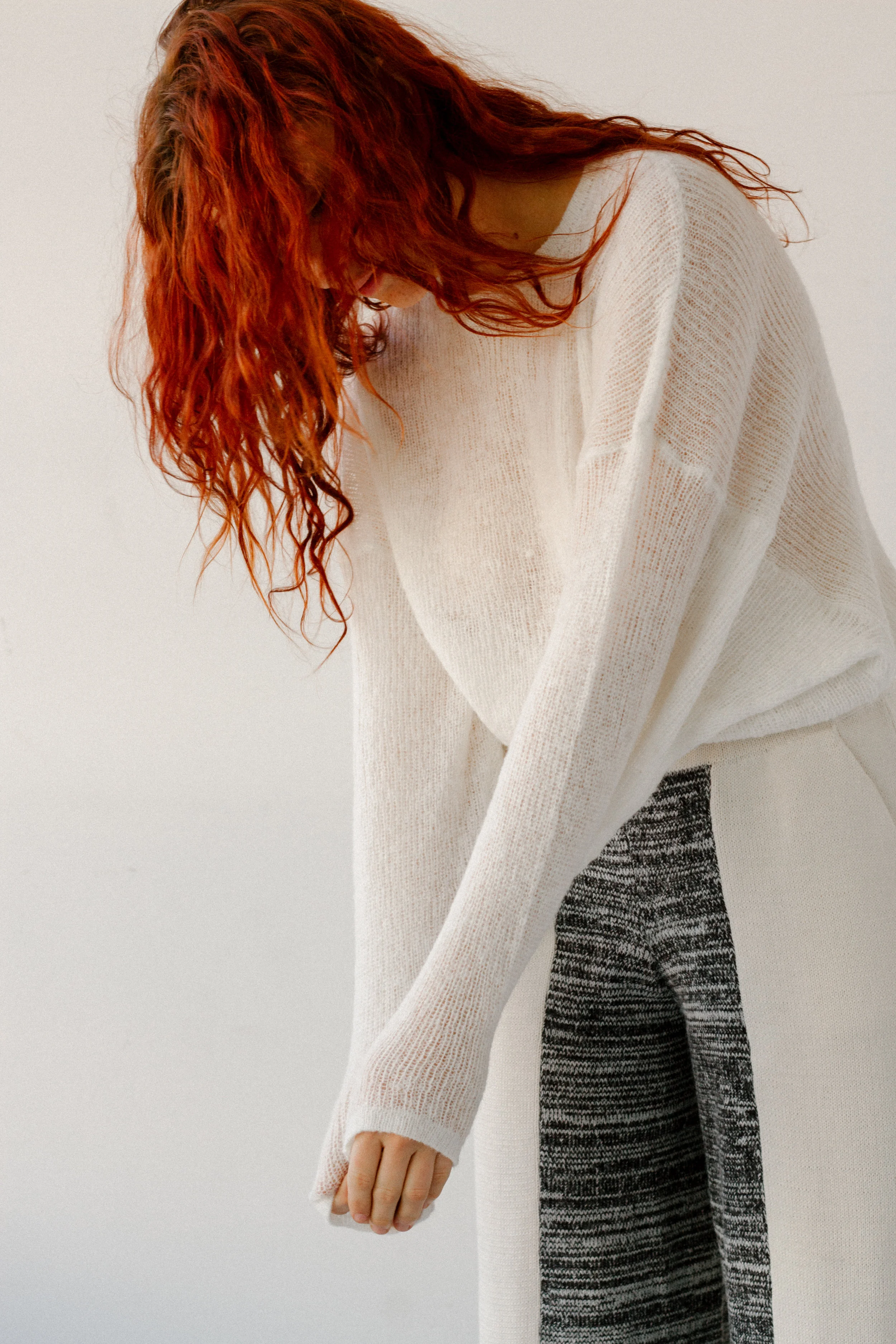 Modern Hankbok based on traditional Korean silhouttes, hand sewn and knit with sustainable materials, made by indpendent designers Hannayujin, available at Wares the shop in Beacon, New York.