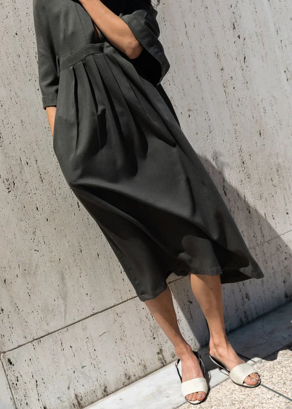 Modern Hankbok based on traditional Korean silhouttes, hand sewn and knit with sustainable materials, made by indpendent designers Hannayujin, available at Wares the shop in Beacon, New York.