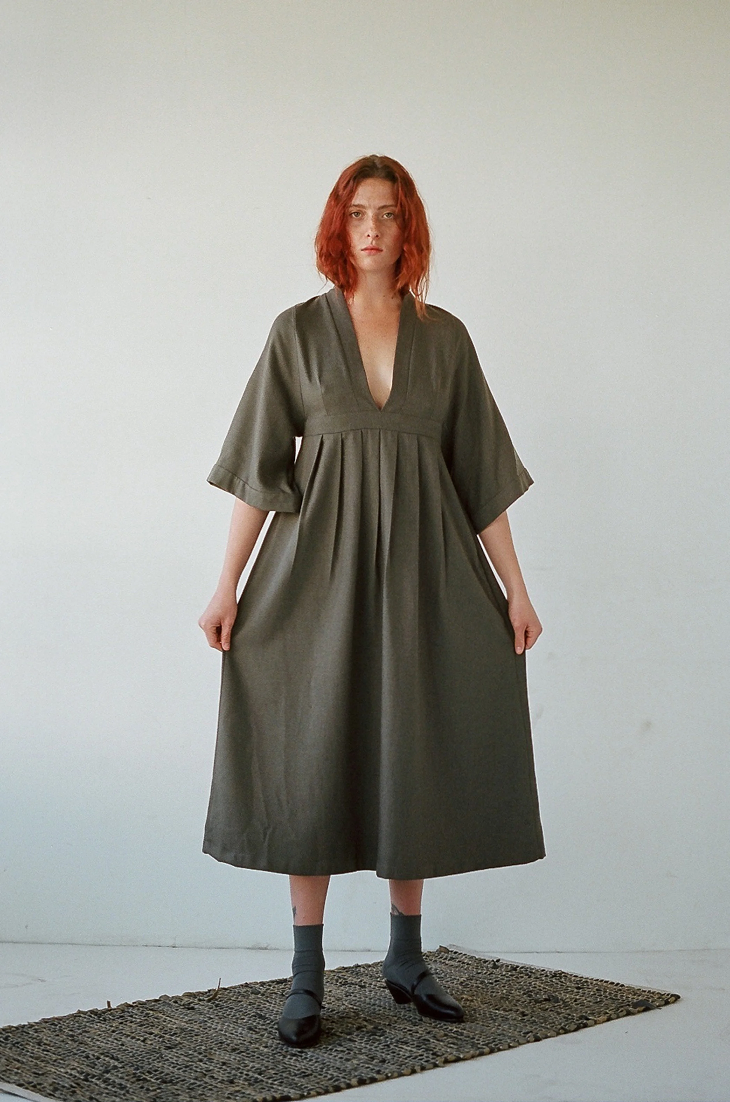 Modern Hankbok based on traditional Korean silhouttes, hand sewn and knit with sustainable materials, made by indpendent designers Hannayujin, available at Wares the shop in Beacon, New York.