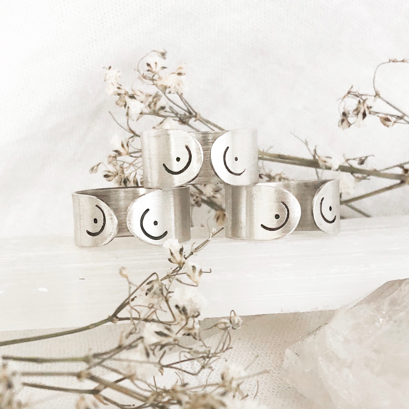 hand fabricated, handmade silver sterling jewelry, supporting women by independent designer Third Hand Smith avavilable to shop online and in Beacon New York