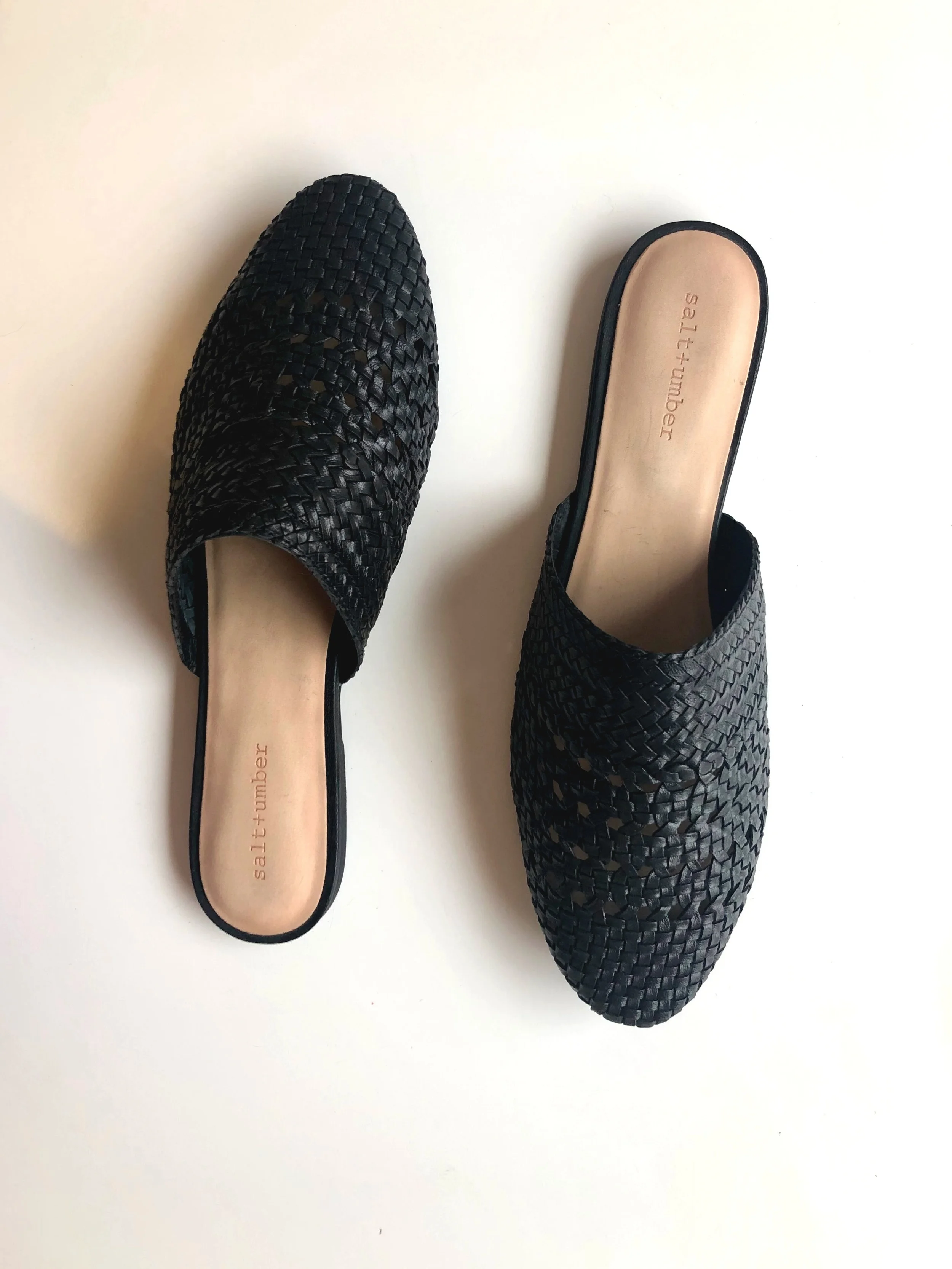 lily mules woven leather slides sandals for summer by sustainable footwear independent designer Salt + Umber sold at Wares the shop in Beacon New York and available to shop online now