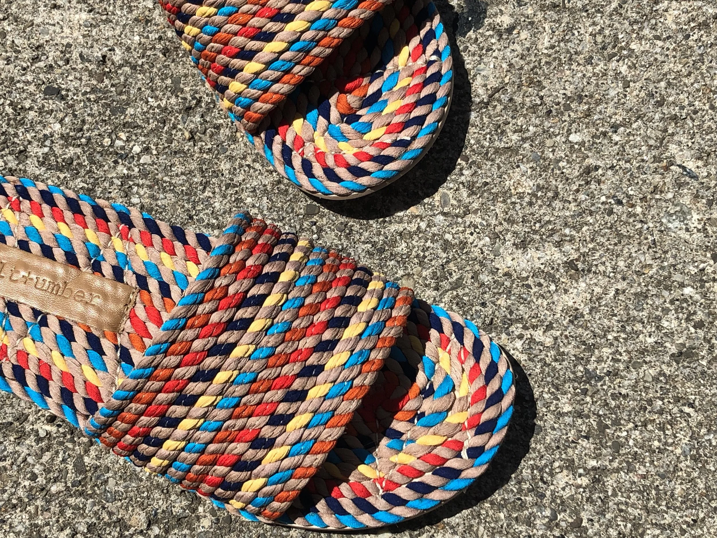 sunny vegan rope slides sandals for summer by sustainable footwear independent designer Salt + Umber sold at Wares the shop in Beacon New York and available to shop online now