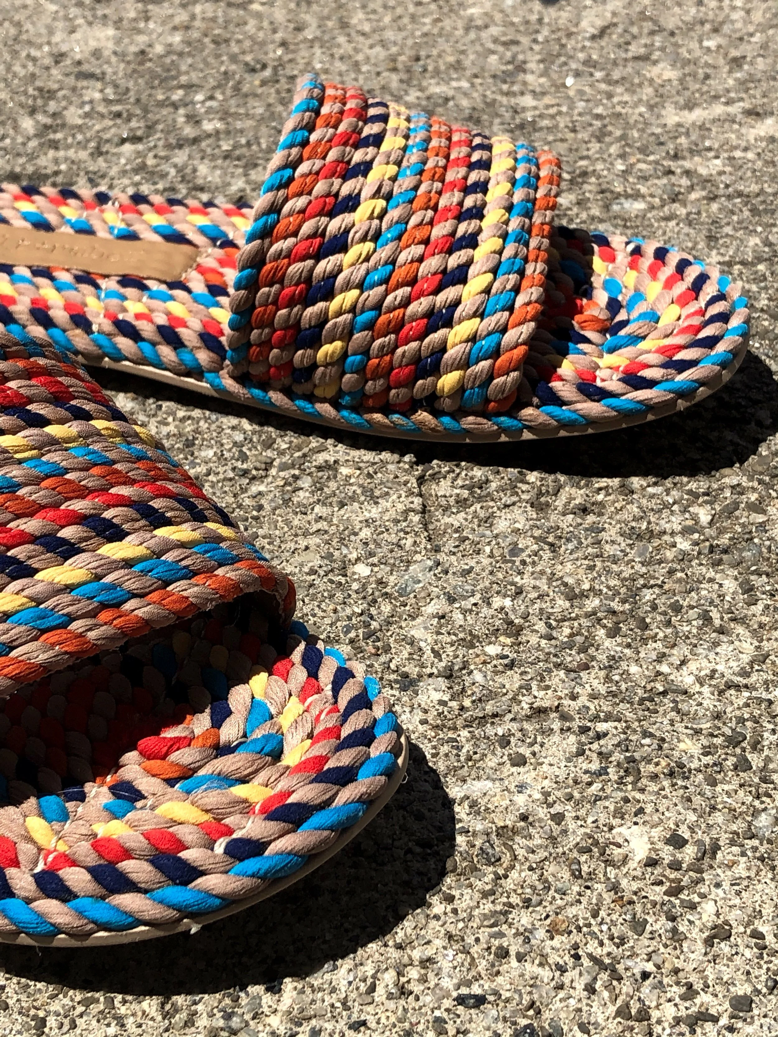sunny vegan rope slides sandals for summer by sustainable footwear independent designer Salt + Umber sold at Wares the shop in Beacon New York and available to shop online now