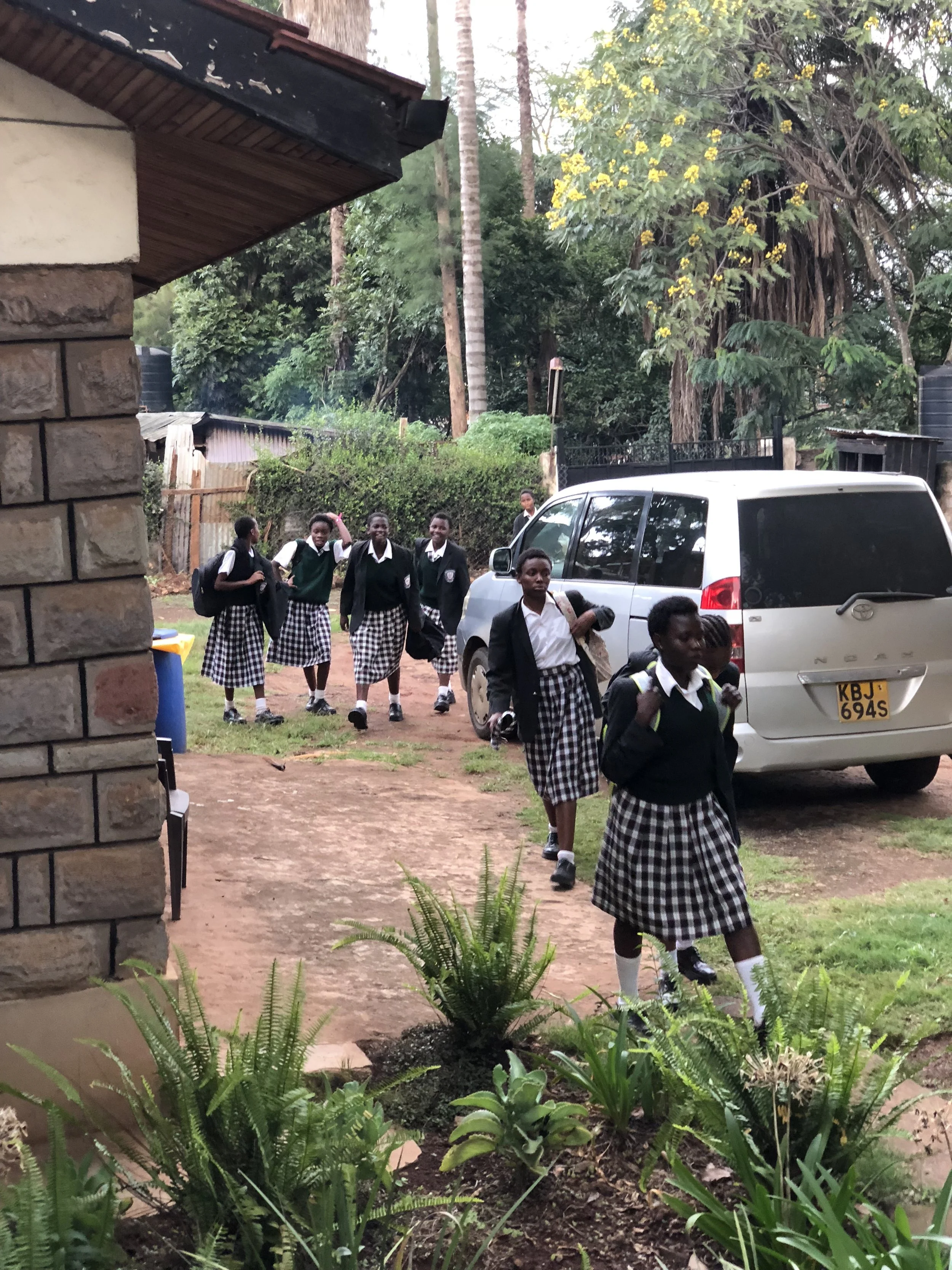 At the end of a long school day, we are so thankful to arrive safely at Faith House, our home.