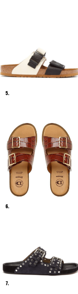 5 / Tan & Black, RICK OWENS x BIRKENSTOCK 6 / Brown, DUNE 7 / Black Studded, ISABEL MARANT