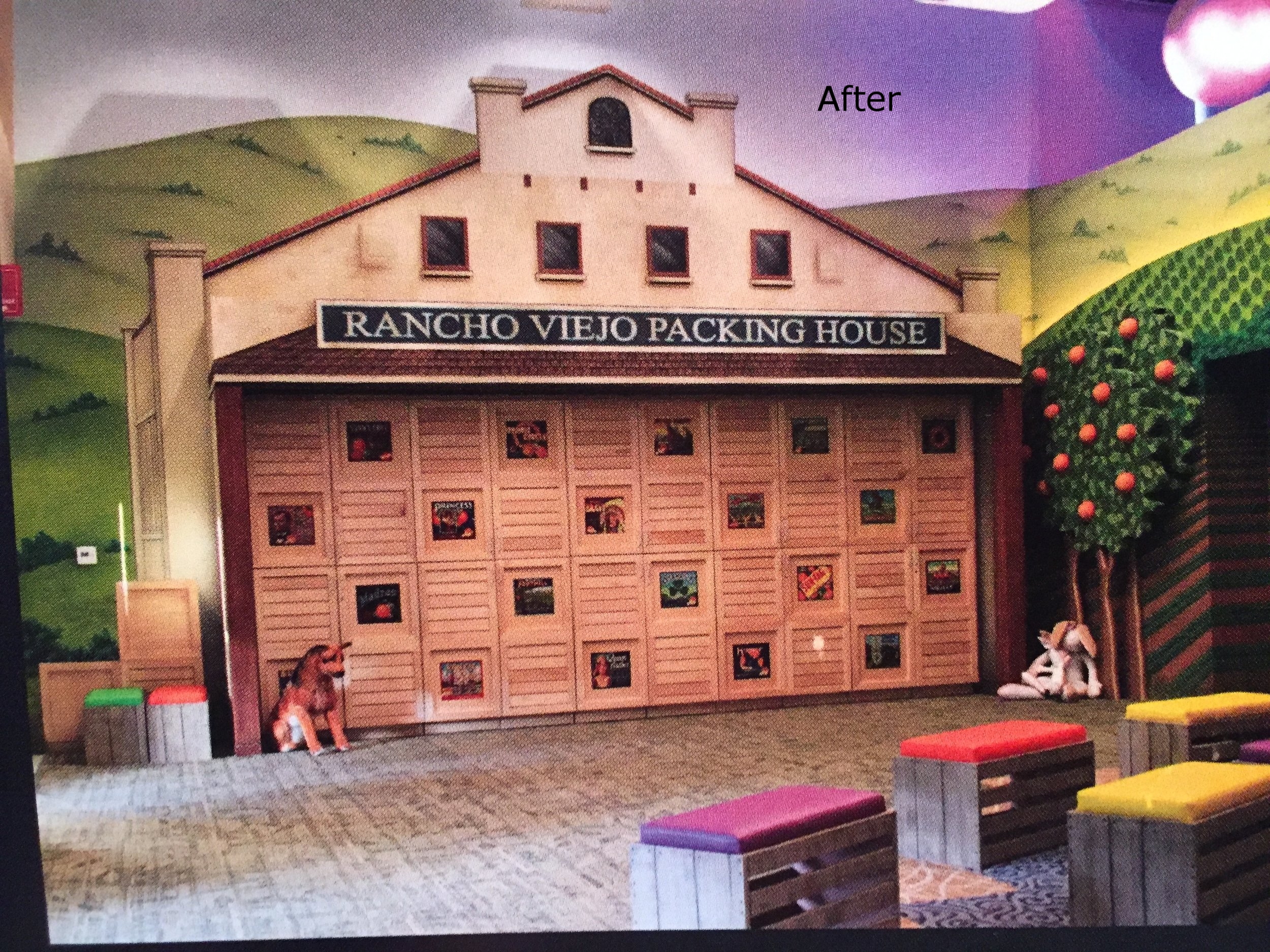  Wall murals by scenic artist Matthew Huchthausen done in association with Freddie Georges Production Group. 