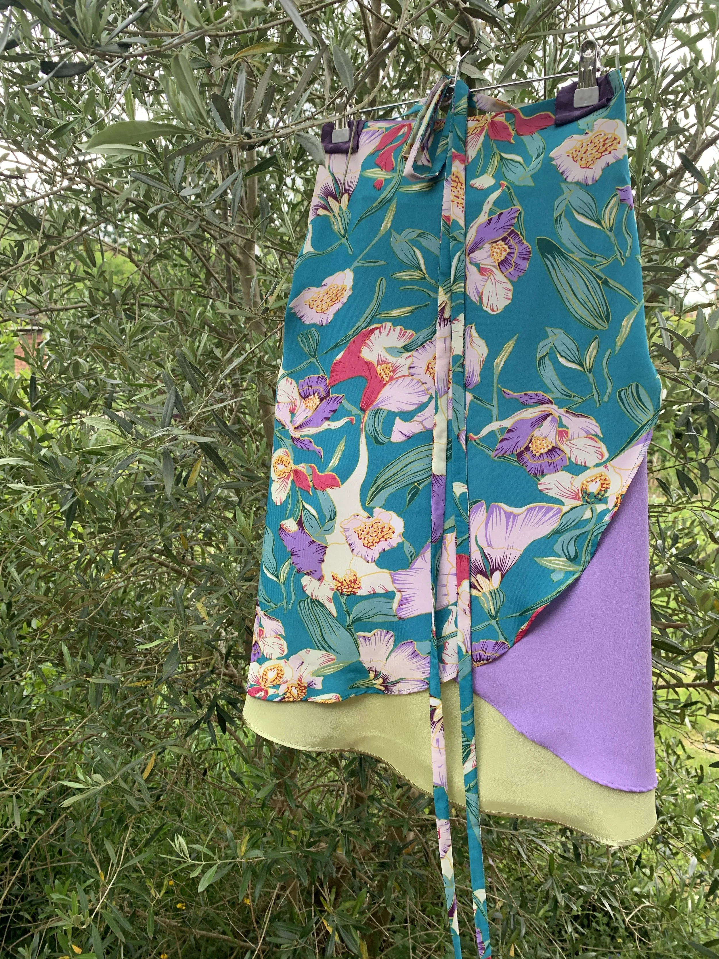 Recycled fabric Wrap Skirt