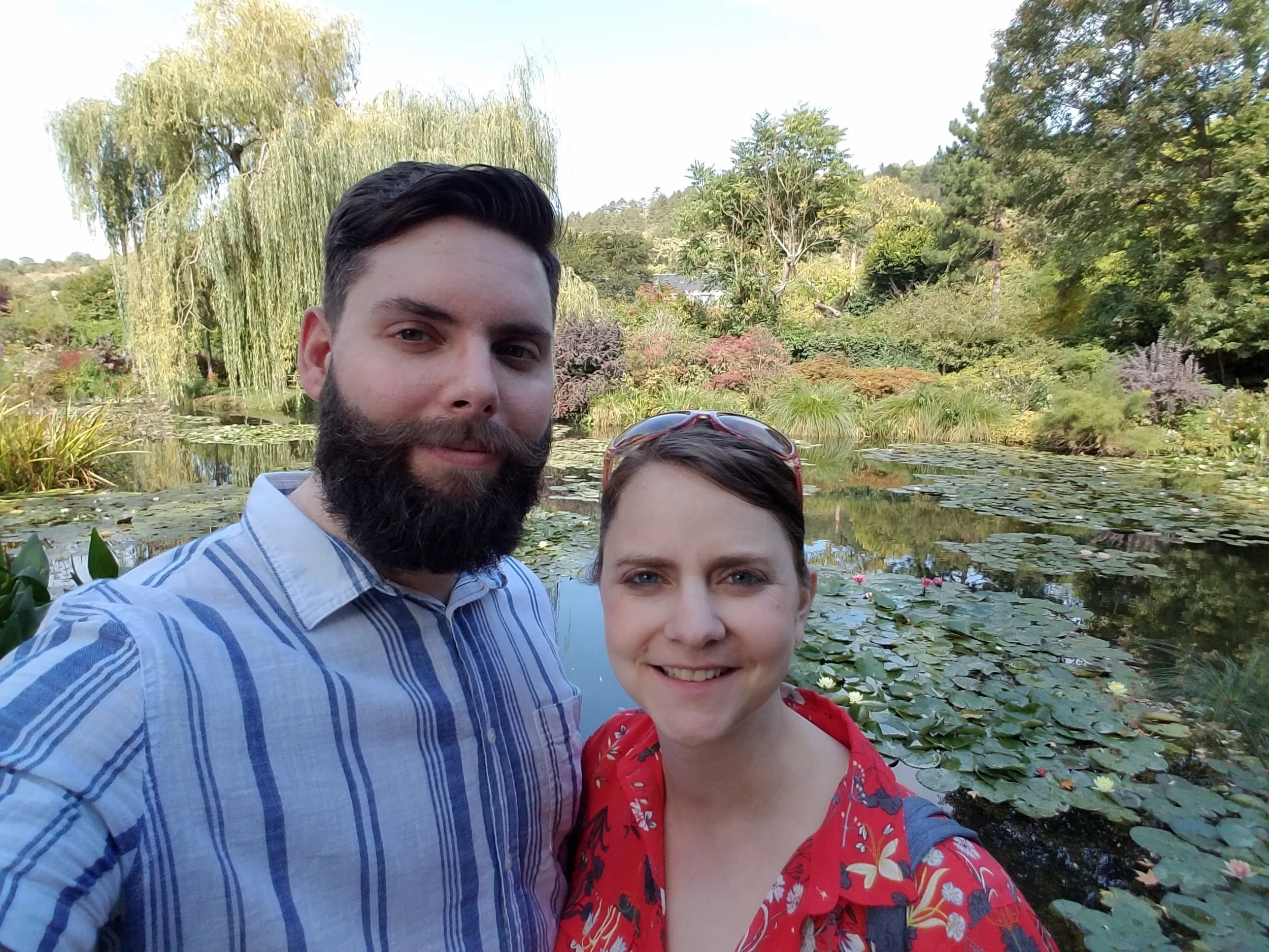 Tyler and I at the Giverny gardens