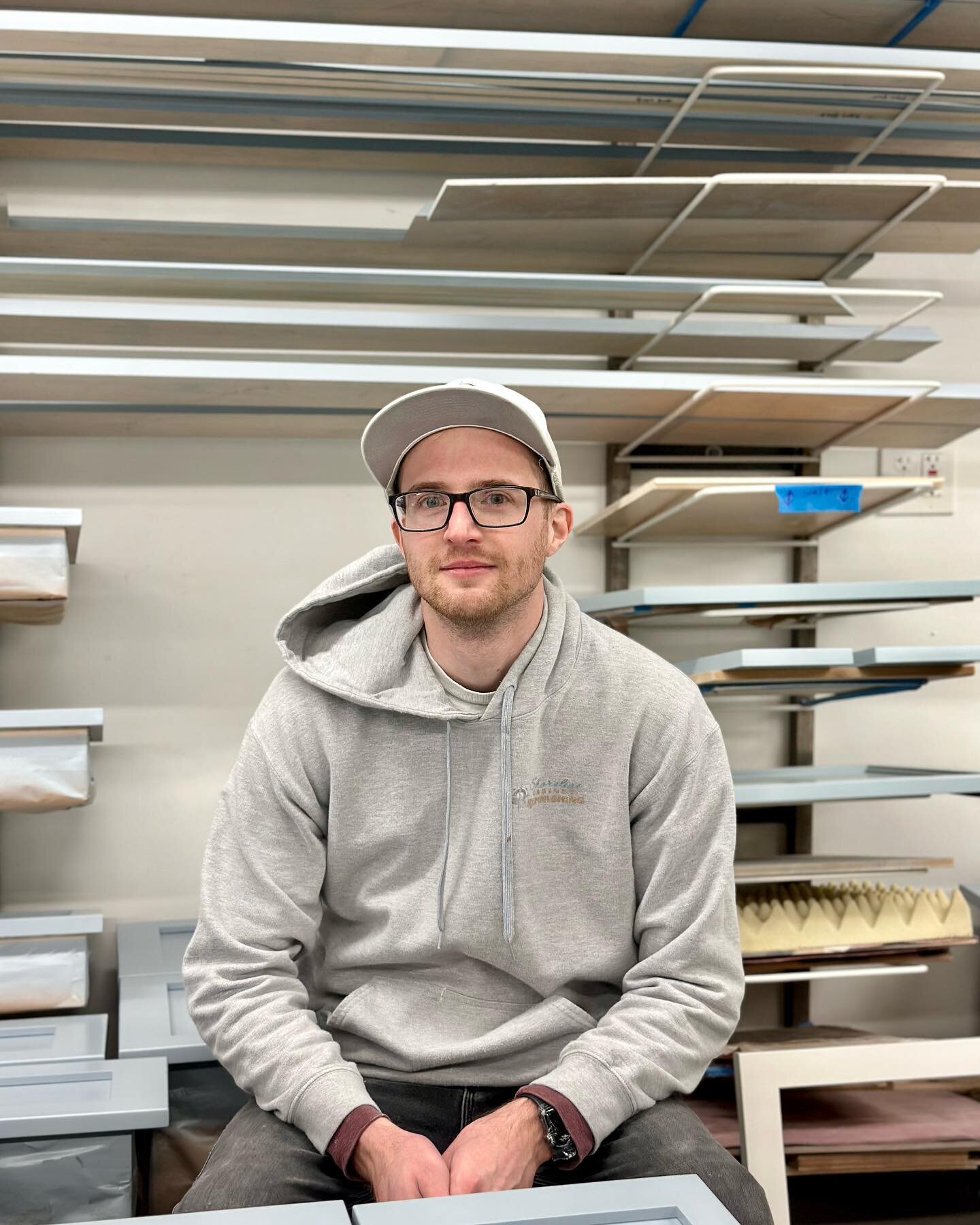 #meettheteam 

Hello everyone! This is our most anticipated #meettheteam post yet&hellip;.We would like to introduce another member of our Shoreline Cabinet Refinishing team, Kyle!

Kyle joined Shoreline a few years back as a painting apprentice with