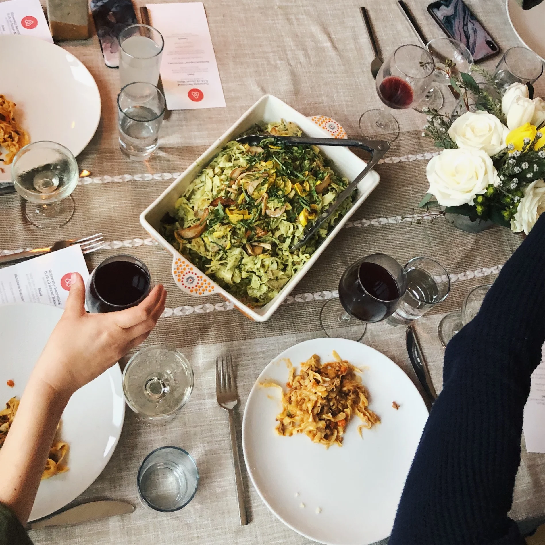 Airbnb Pasta Dinner