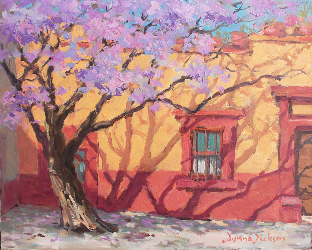 _JACARANDA, San Miguel_ 8x10in. oil on panel Donna Dickson, $500.jpg