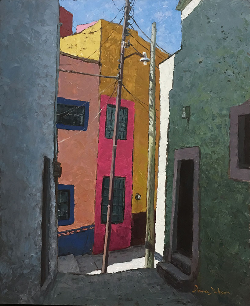 COLOURFUL CASAS Gto., 24 x 19 in. oil on panel, Donna Dickson, $950.jpg
