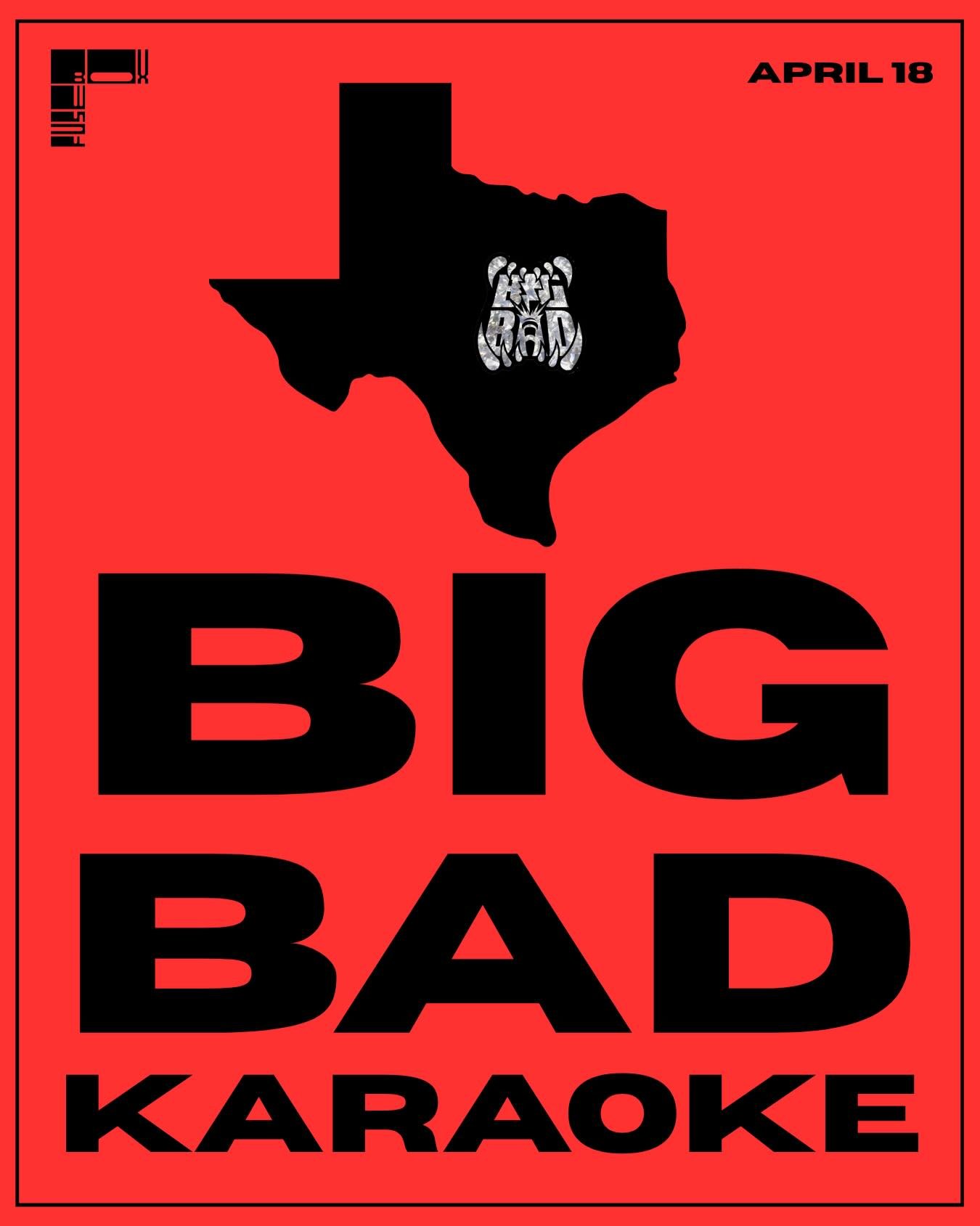 BIGGER AND BADDER IN TEXAS 💎 @m00n_daddy and @byjaneclaire are closing out the @fuseboxlive festival hub with one night of BIG BAD KARAOKE on Saturday, April 18. 

Sign-ups start at 10 PM. All Texas artists and song list. 

Only at @groundfloortheat