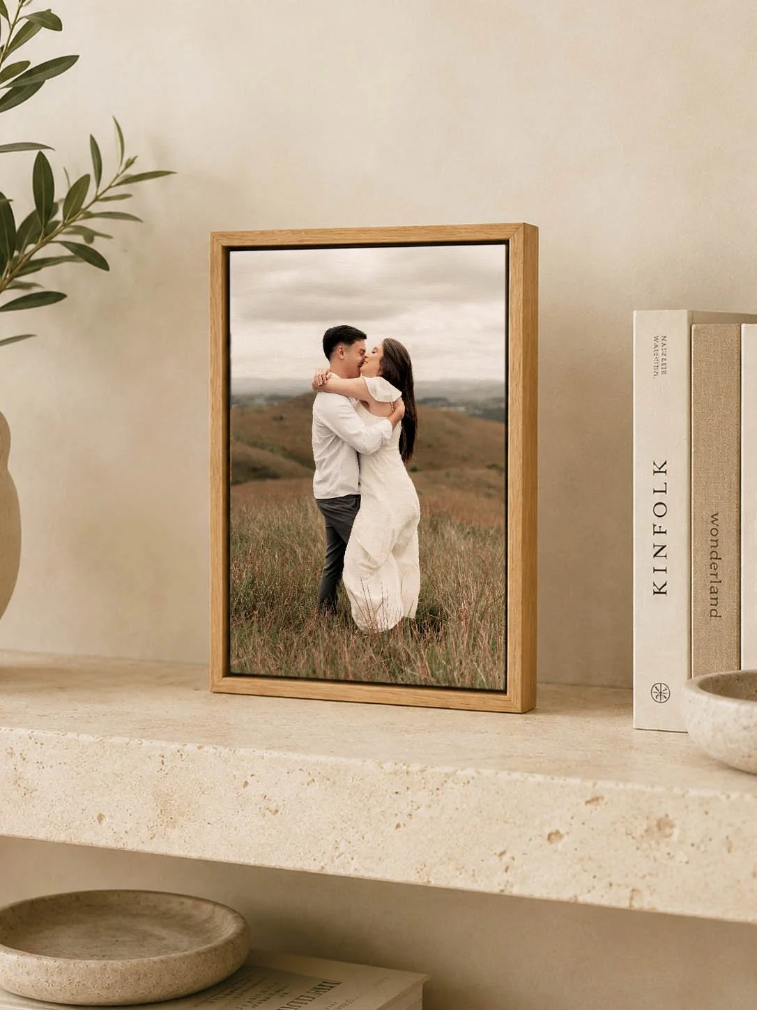 vertical wood photo block framed on stone shelf 7.jpg