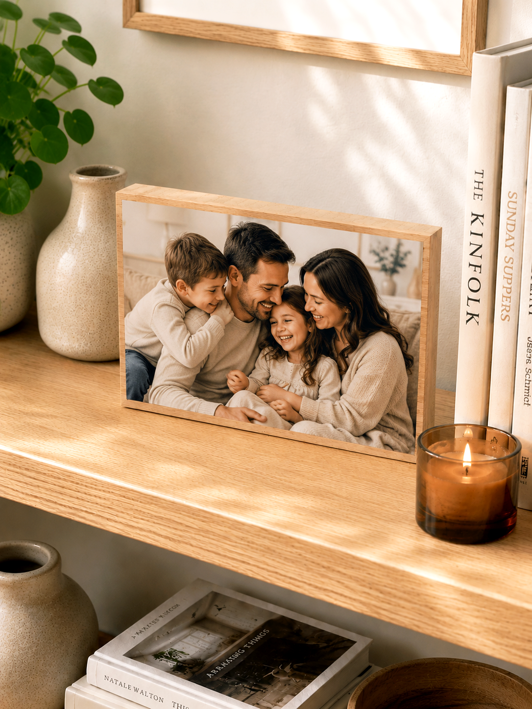 horizontal bamboo photo block rectangle on shelf 2.png