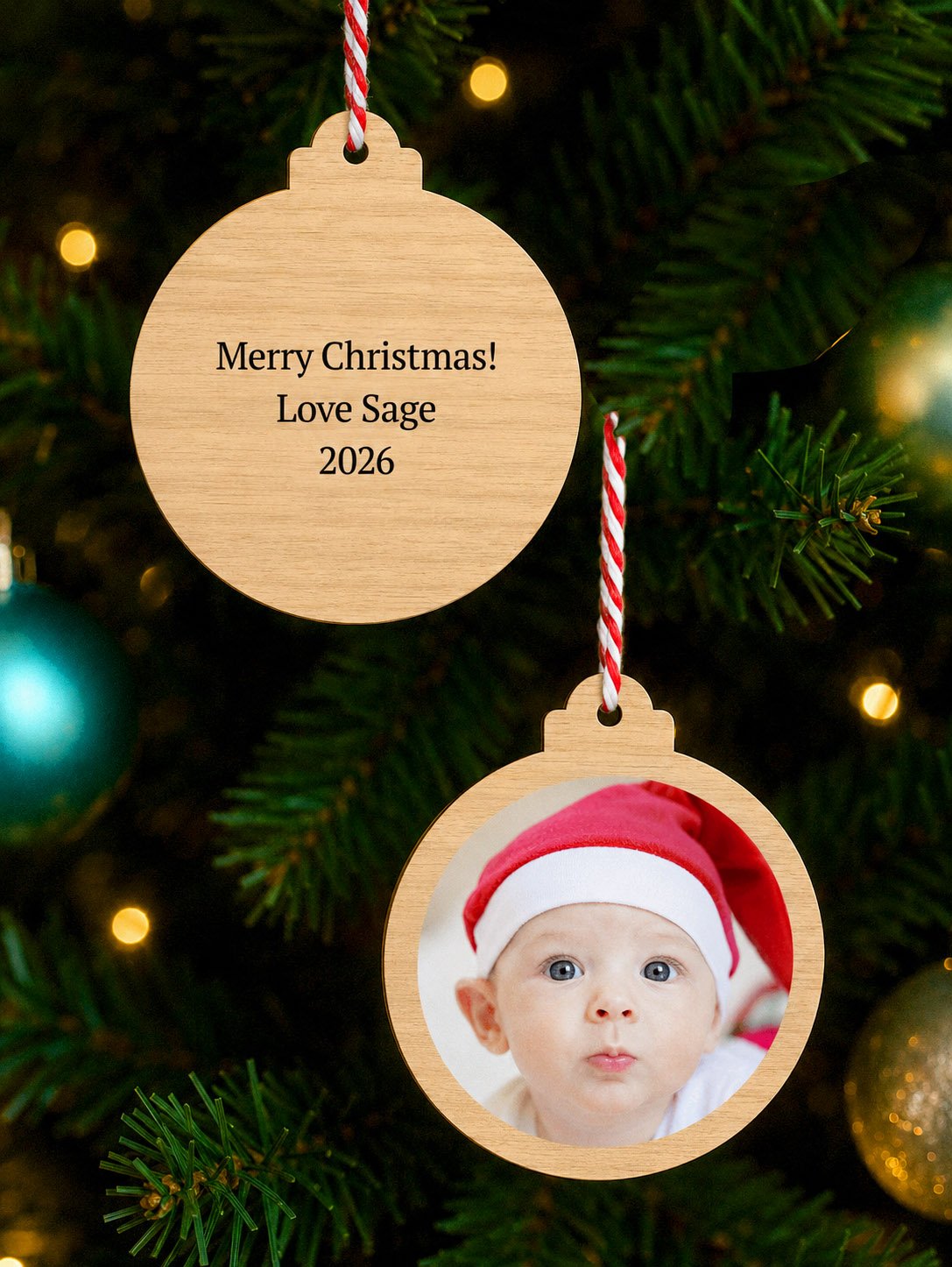 New: Message Photo Bauble