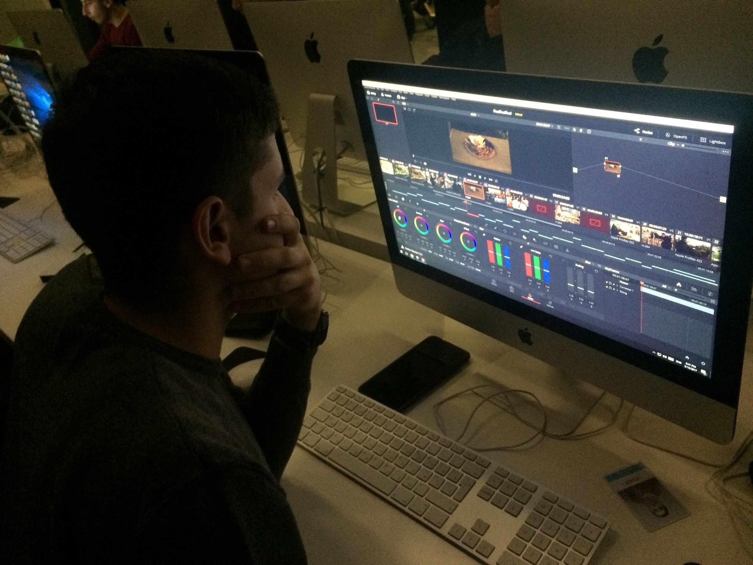 My amazing high school color grading students in Armenia at TUMO Center finishing their final project