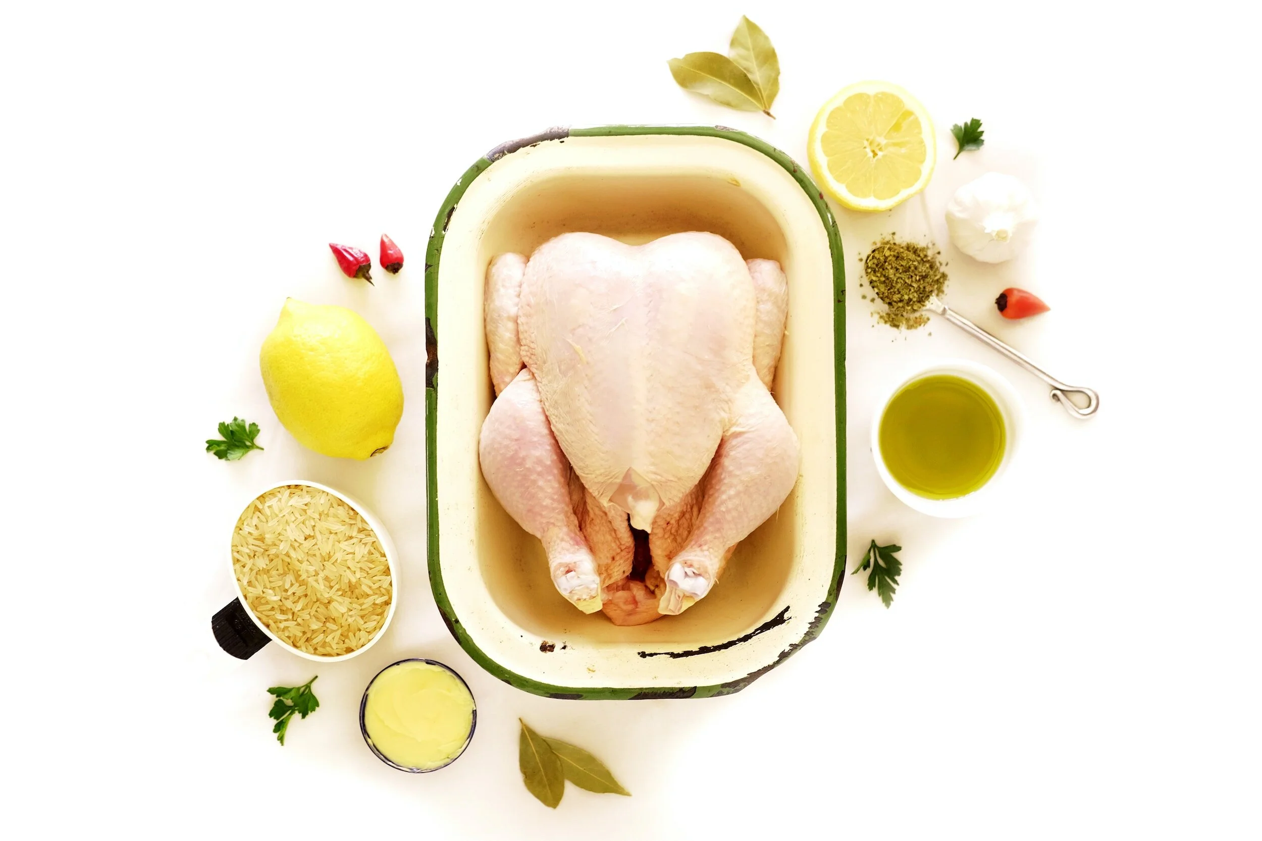 Roasted Chicken + Chicken Stock
