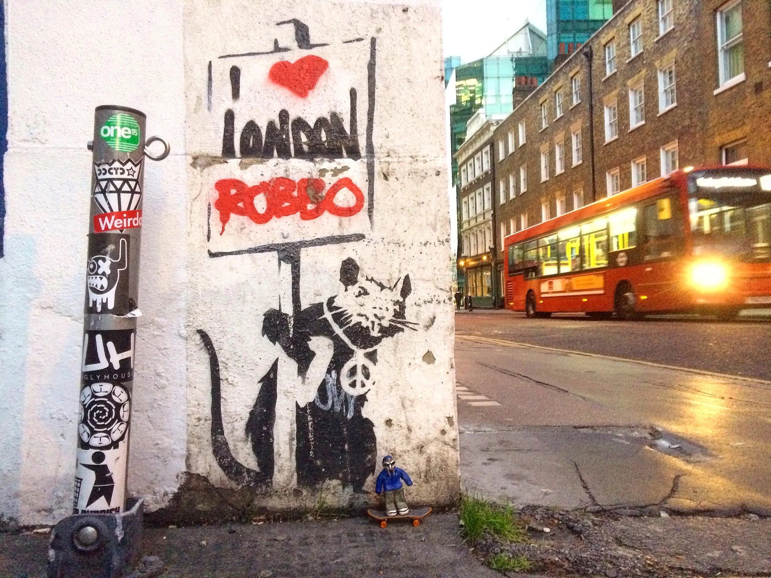 Banksy Tribute to Robbo in London, England 