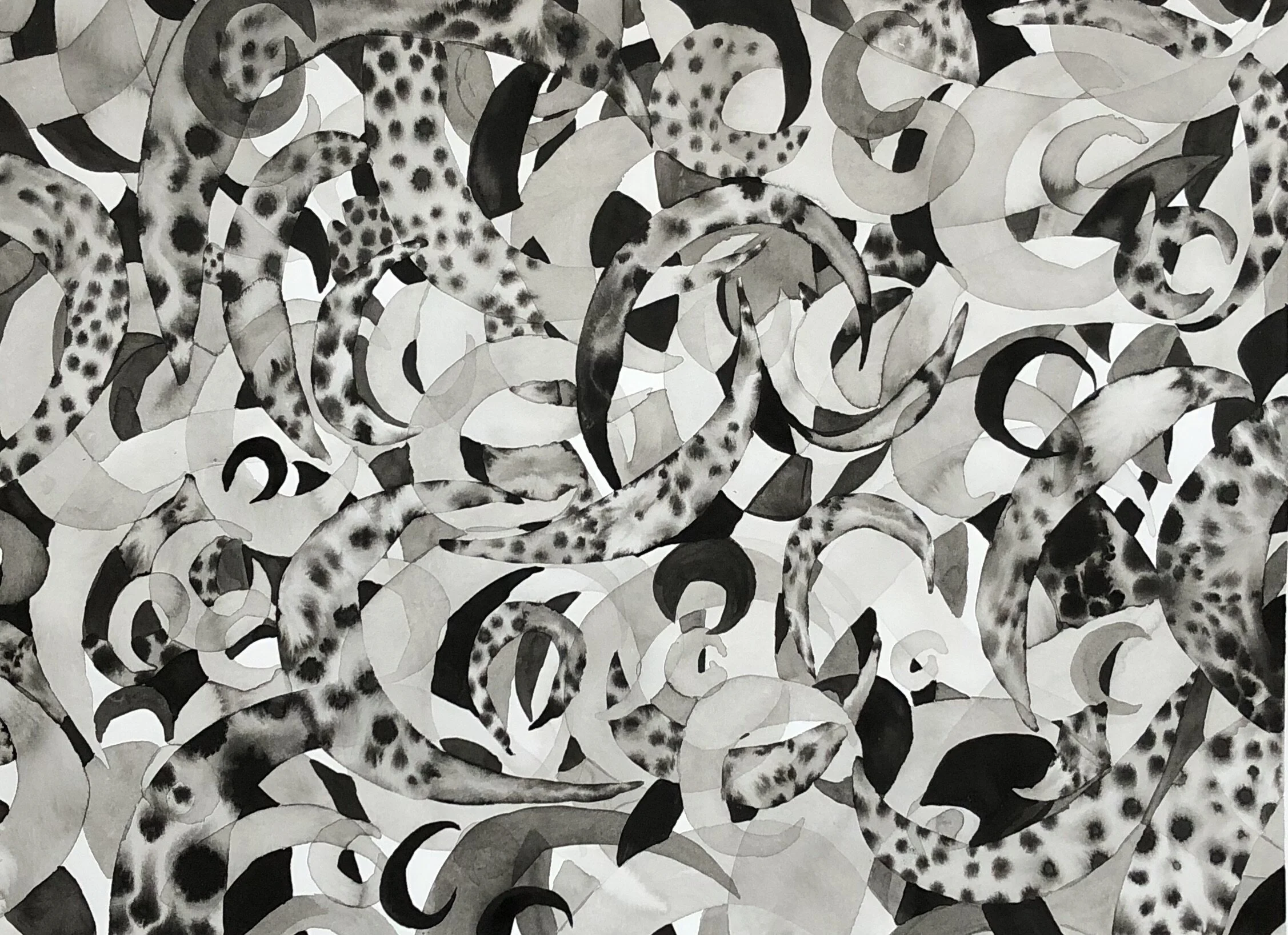 On Missing the Moment Inside the Moment- ink on paper. 22” x 15.” March 2020.