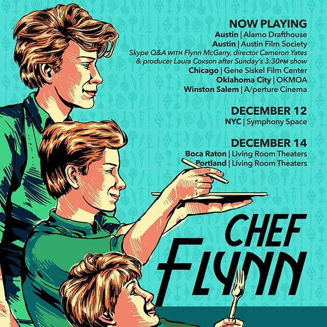 #ChefFlynnFilm is now playing in Austin, Chicago &amp; more, coming (back) soon to New York, Portland &amp; Boca. Tell your friends! Tickets at the link in our bio.