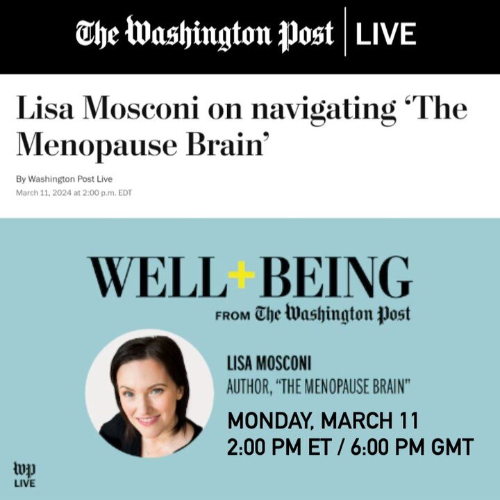 🎙️ LIVE Alert! Join me TODAY, March 11, at 2:00 p.m. EDT / 6 p.m. GMT for a live conversation with Tara Parker-Pope, Well+Being Editor @washingtonpost , as we delve into my new book THE MENOPAUSE BRAIN 🌟🧠

From hot flashes to brain fog, hormone th
