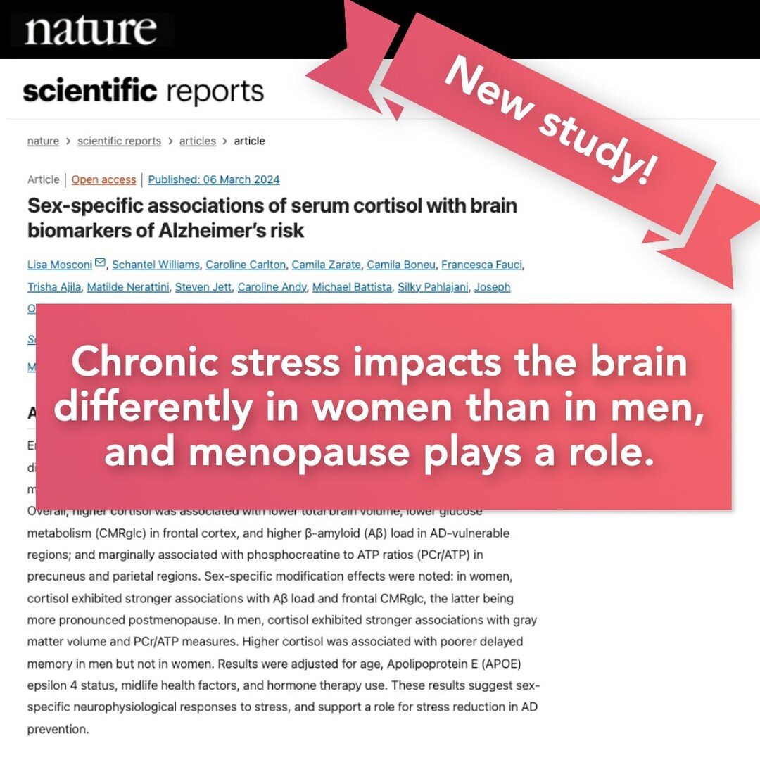 Excited to share our latest publication in Scientific Reports, providing deep studies on how stress impacts the brain specifically in women! 🧠🔬

Emerging evidence implicates chronic stress as a risk factor for Alzheimer&rsquo;s disease. This is par