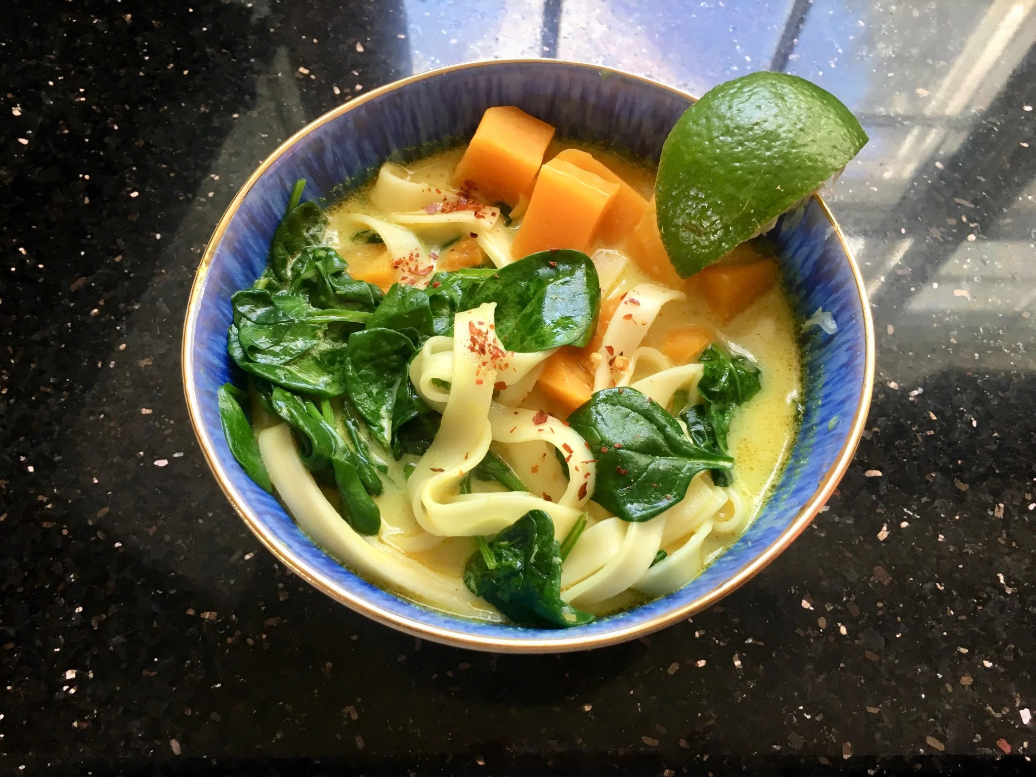 Reb's Squash-Curry Noodle Soup
