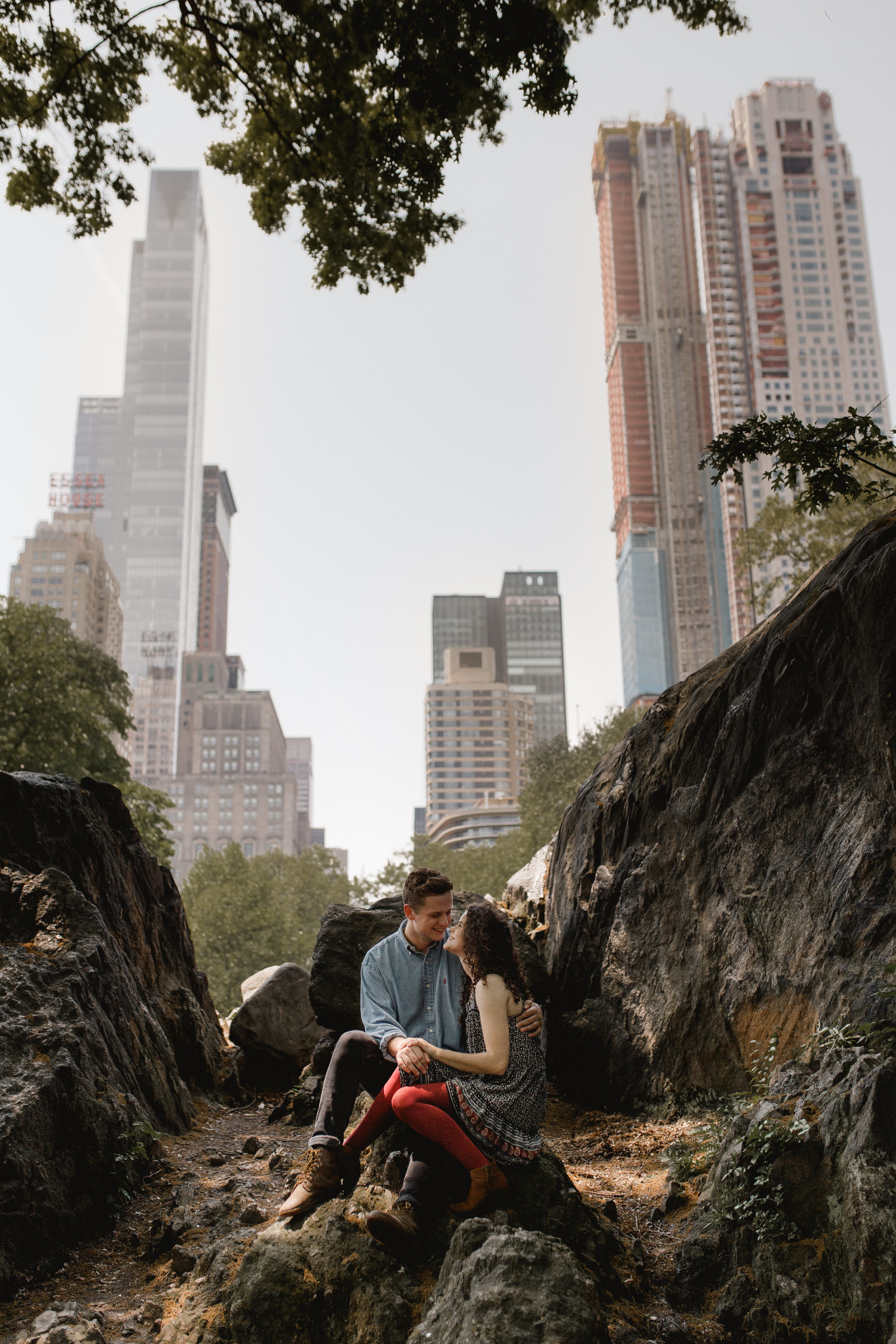 Central Park New York City Engagement Adventure Session Between the Pine Photography