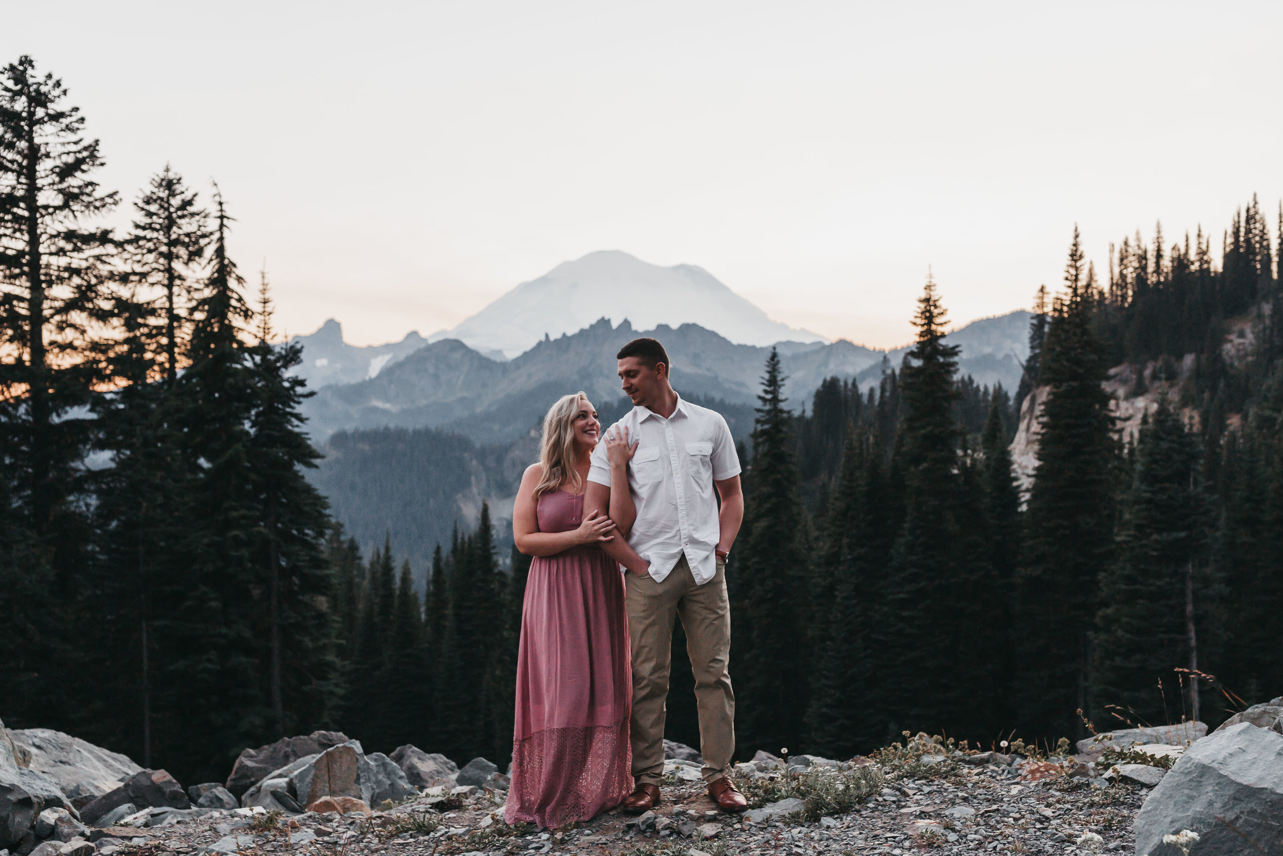 Mount Rainier Engagement Session from a Washington Wedding Photographer