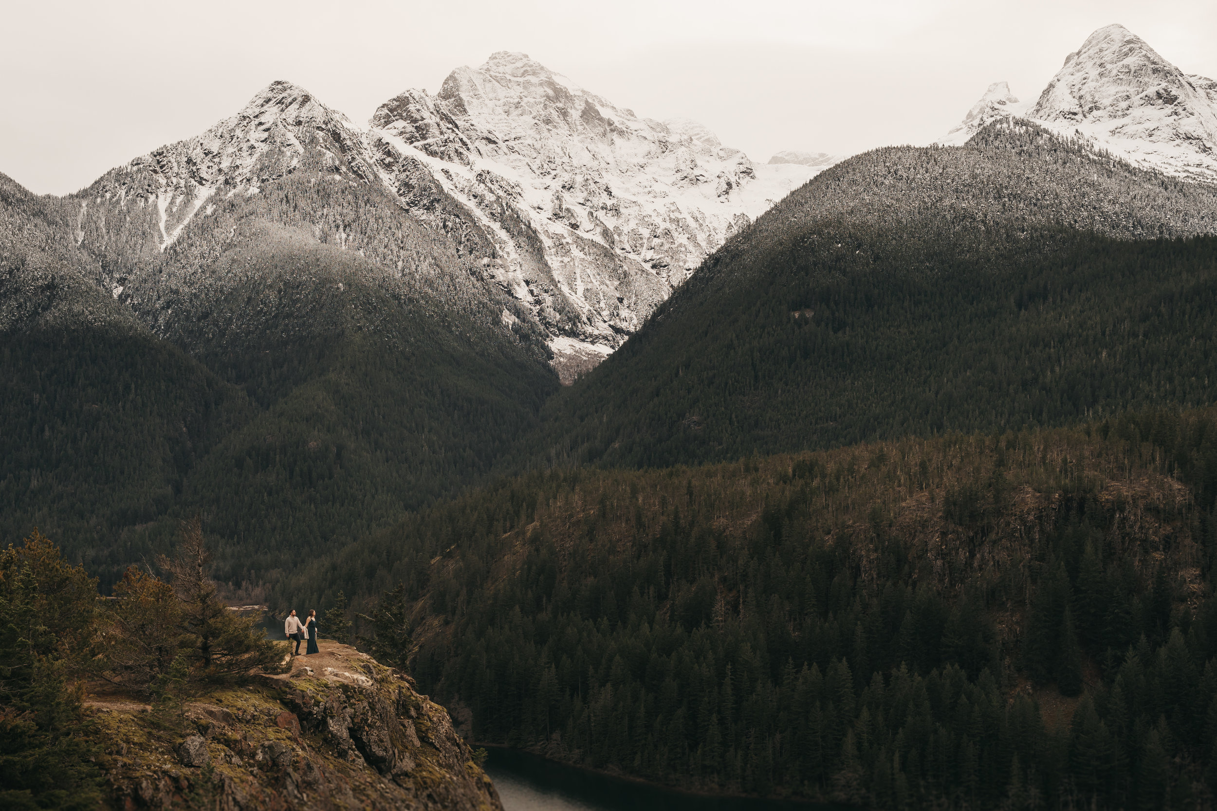 Diablo Lake Engagement Session- North Cascades National Park. Between the Pine- Seattle, WA. Wedding and Elopement Photographer