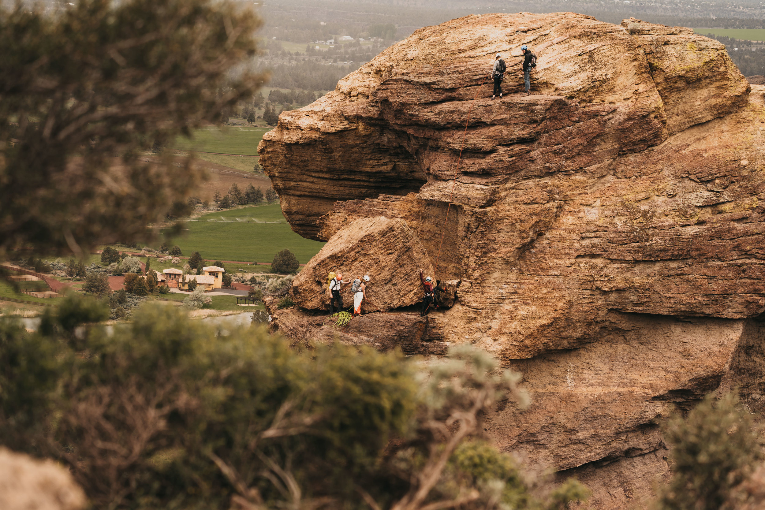 Smith Rock Rock Climbing Elopement | Between the Pine Adventure Elopement Photography