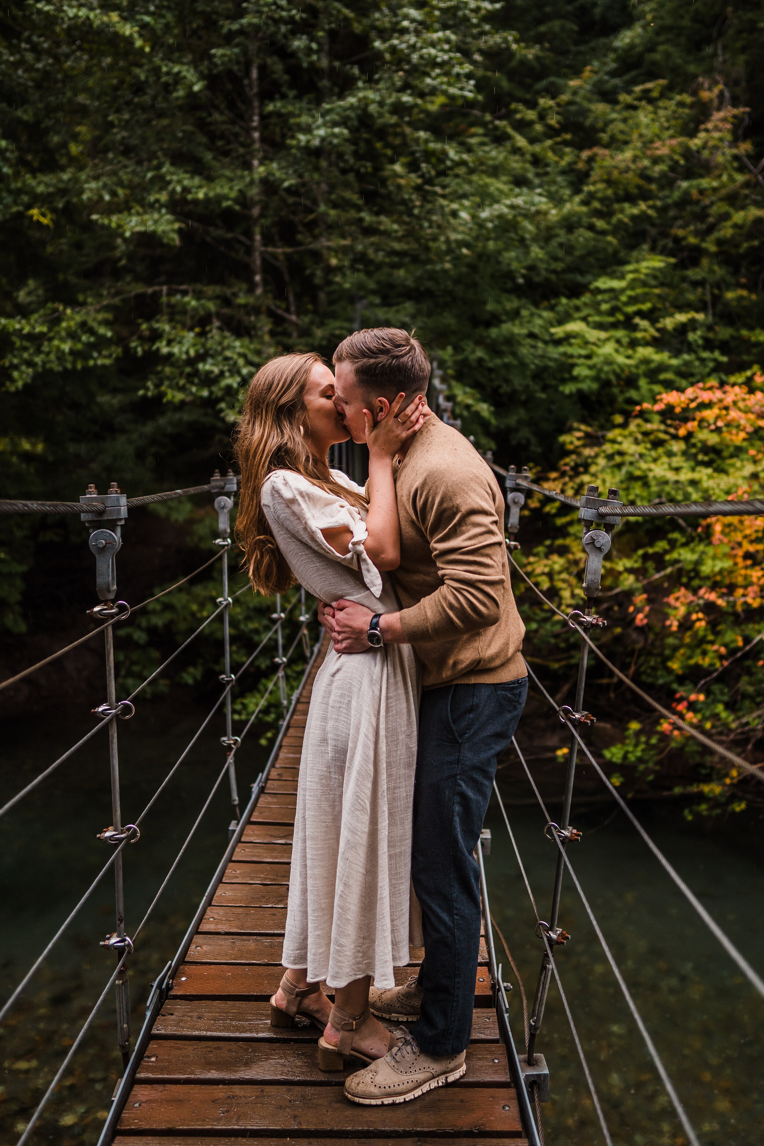 Mount Rainier Fall Engagement Session | Between the Pine Adventure Elopement Photography