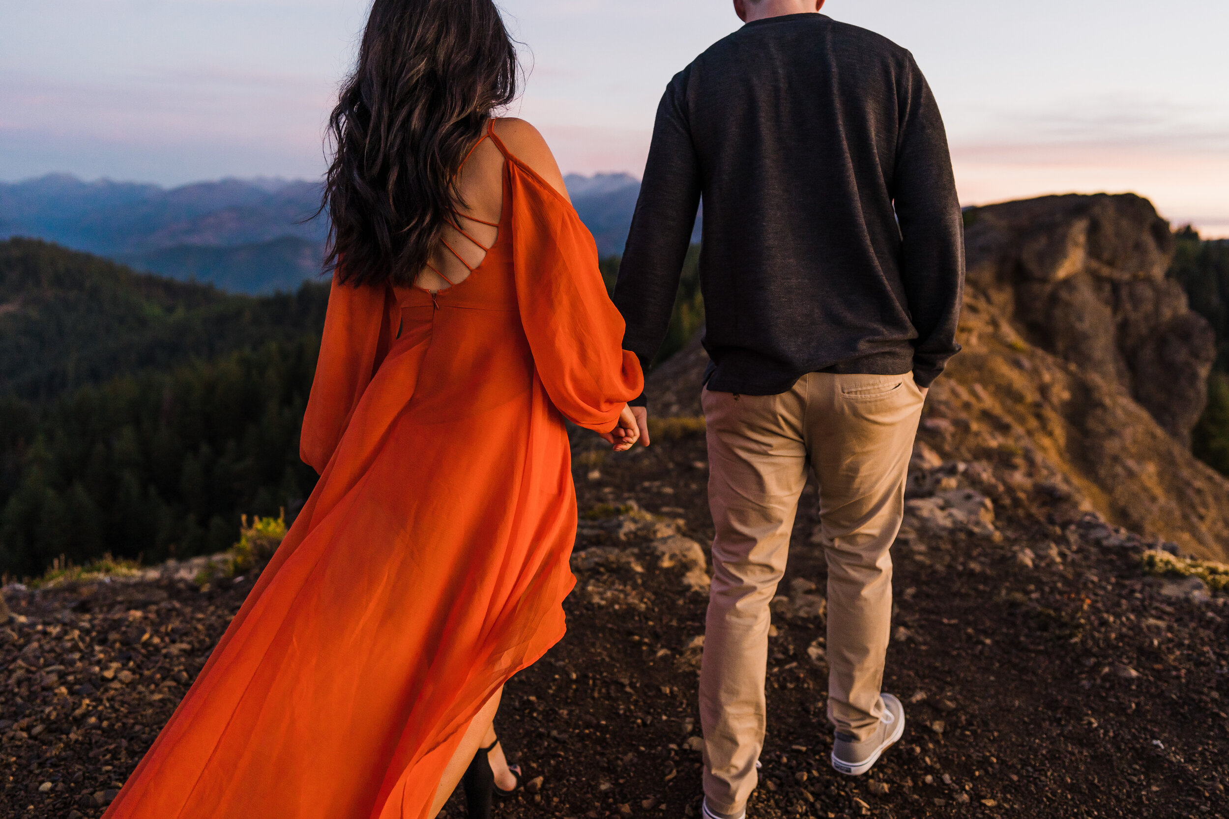Sunrise Mountain Engagement Photos in the Central Cascades