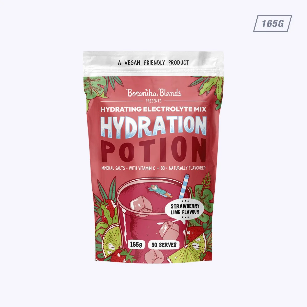 Botanika Blends Hydration Potion Strawberry Lime 165g – Front Of Pack
