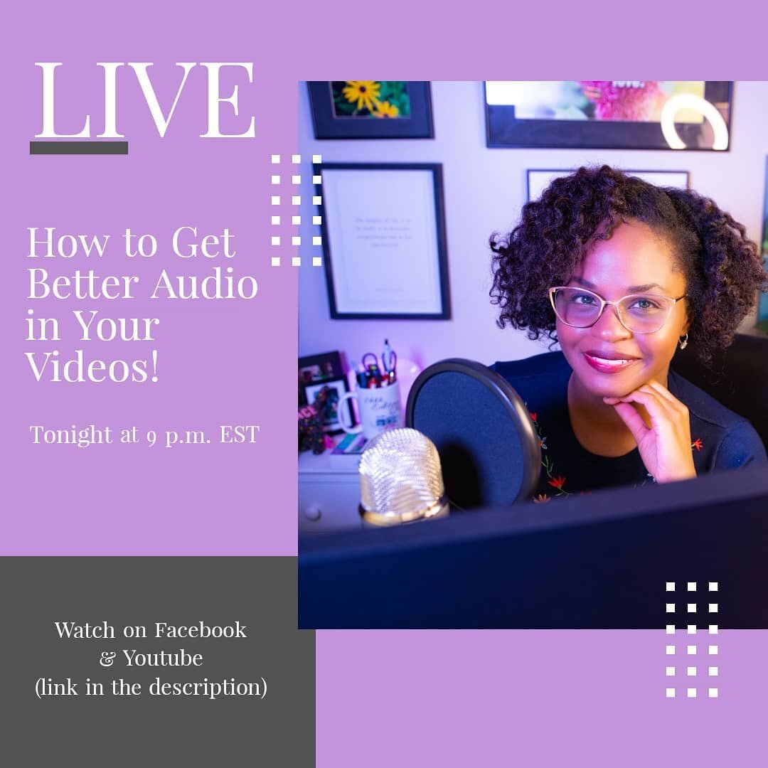 It's been a busy couple of weeks, but I'm back at it! I'm sharing my audio tips live tonight at 9 pm! #content&nbsp;#video&nbsp;#contentmarketing&nbsp;#videomarketing&nbsp;#marketing&nbsp;#creative&nbsp;#digitalmarketing&nbsp;#youtube
&nbsp;
📺Watch 