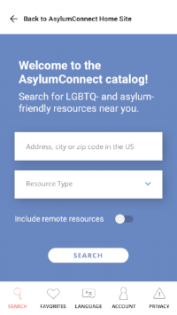 Mobile mockup of search page for new catalog powered by One Degree.