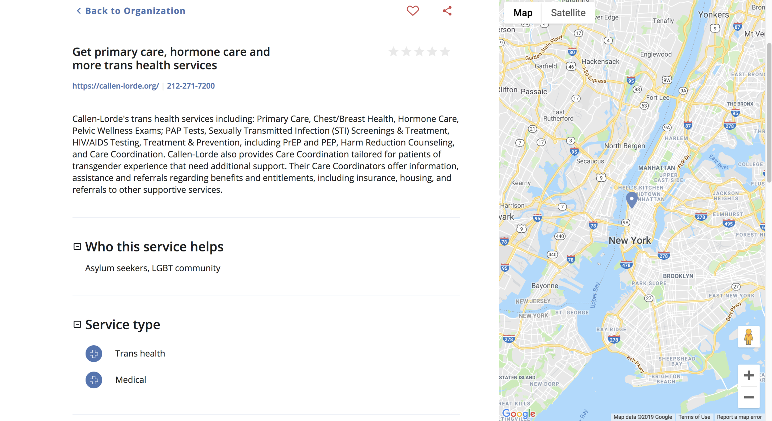 Each service page has more information on the specific program, including: a description of the service, who the service can help and the type of support offered.