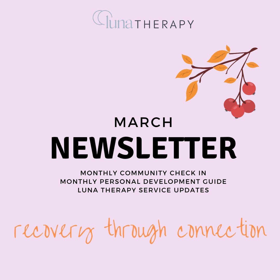 We've eased back into this new year with grace and self-compassion, and so much growth! 

After sharing a new year newsletter in Feb, we're back to sharing our monthly newsletters and this month we introduce you to our three new team members and serv