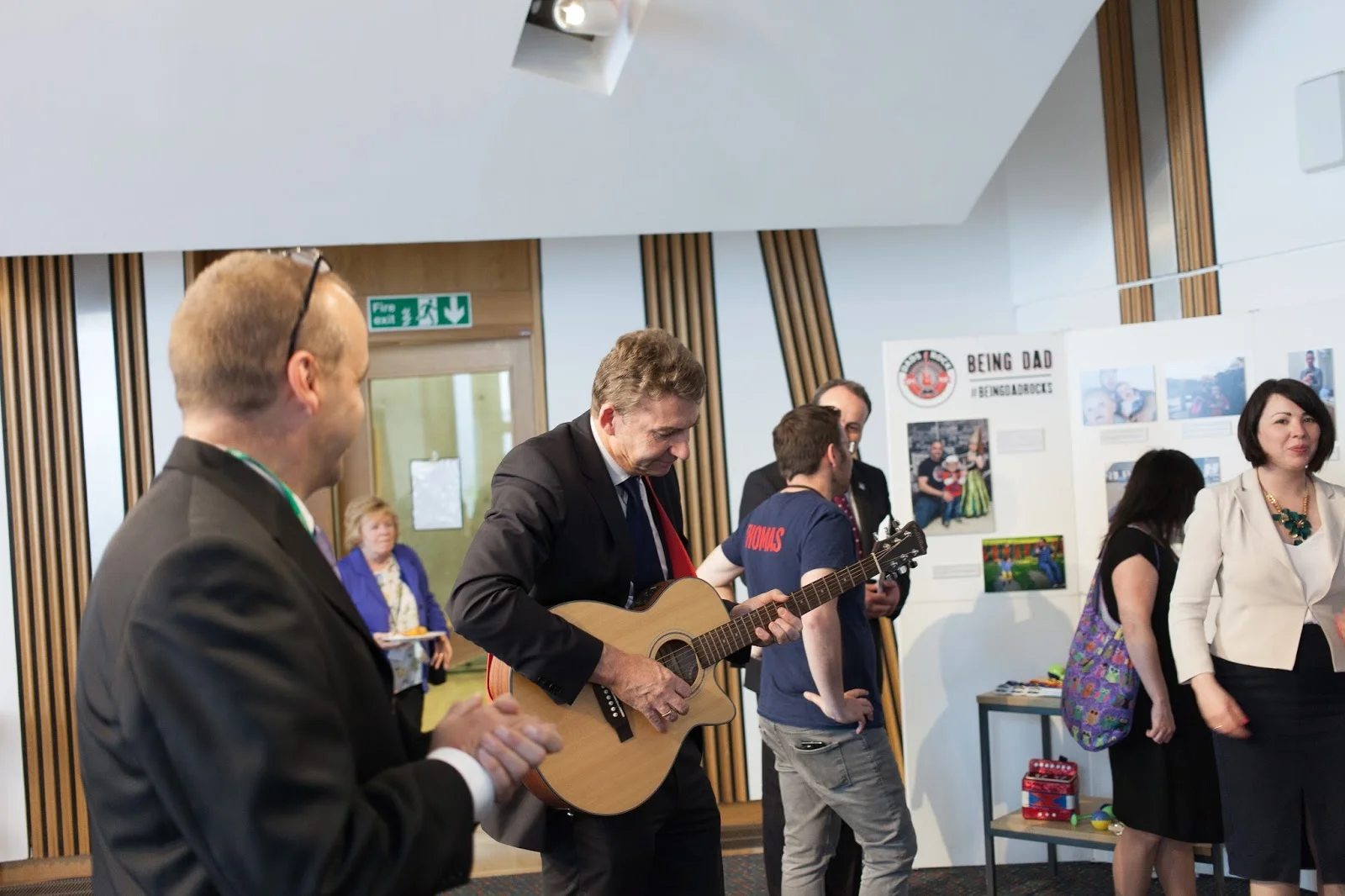 MSP Jeremy Balfour came along also. He has attended our playgroups in the past with his children.